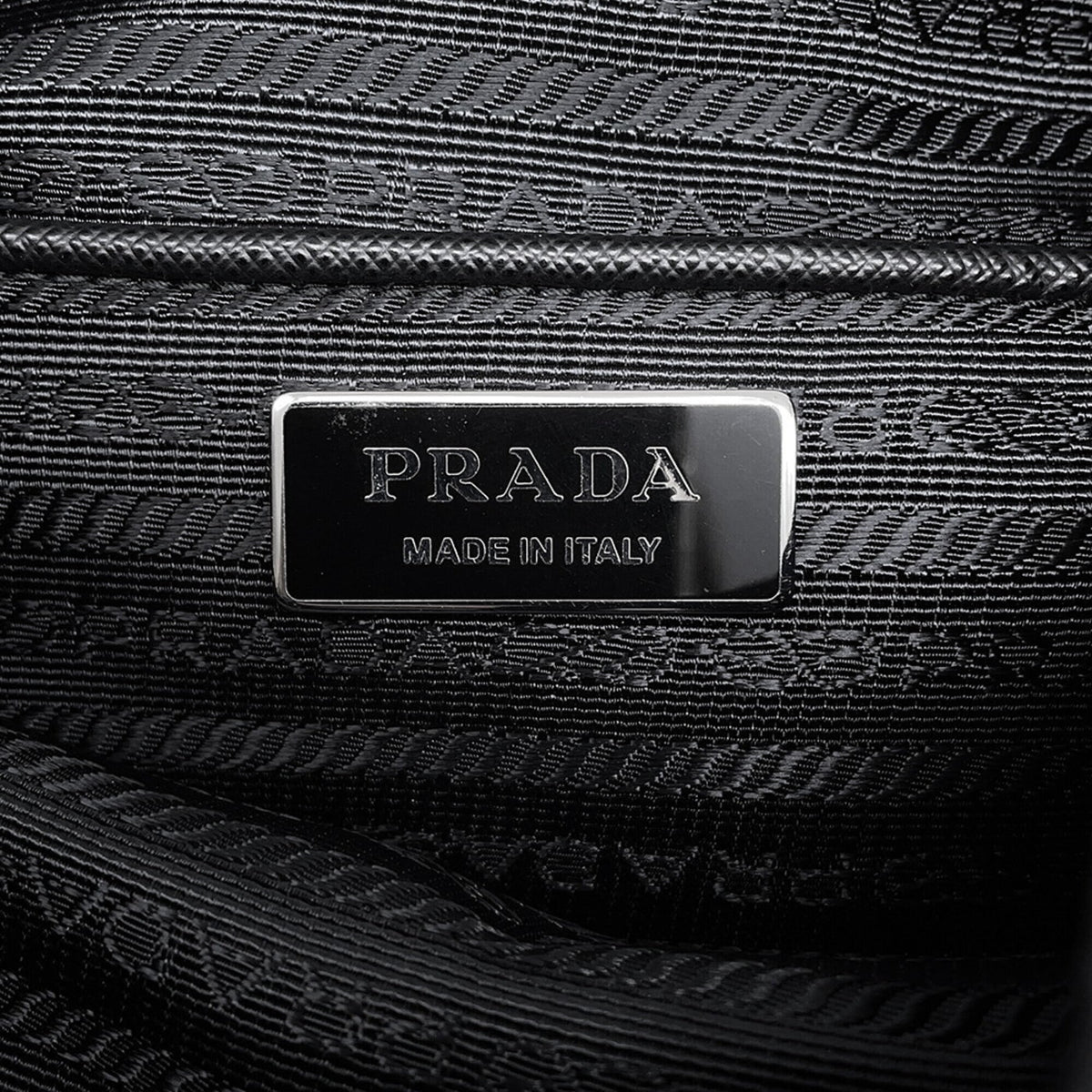 Prada Black Nylon Leather Backpack Handbag (Pre-Owned)
