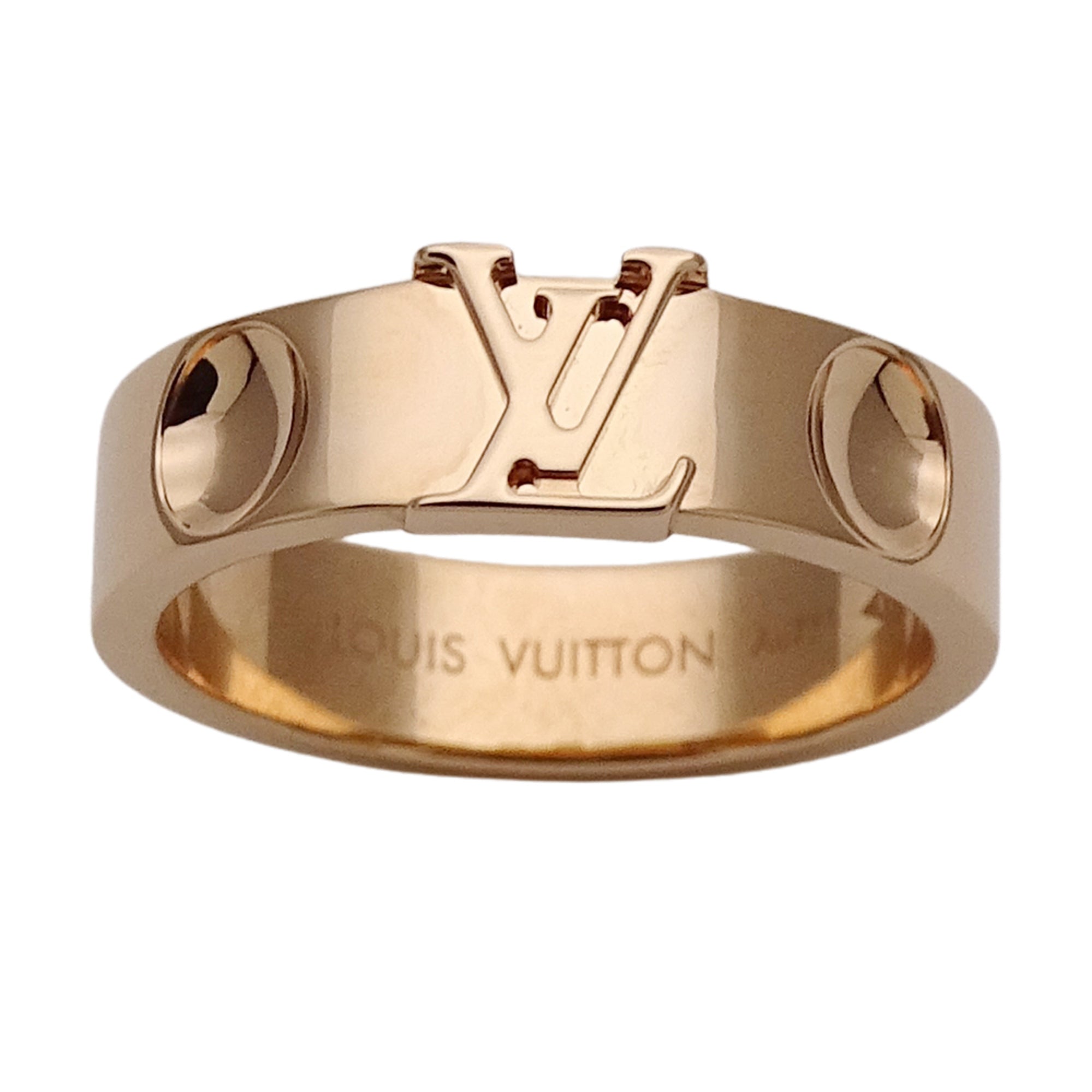 Louis Vuitton Pink Gold Pink Gold (18K) Band Ring (Pre-Owned)