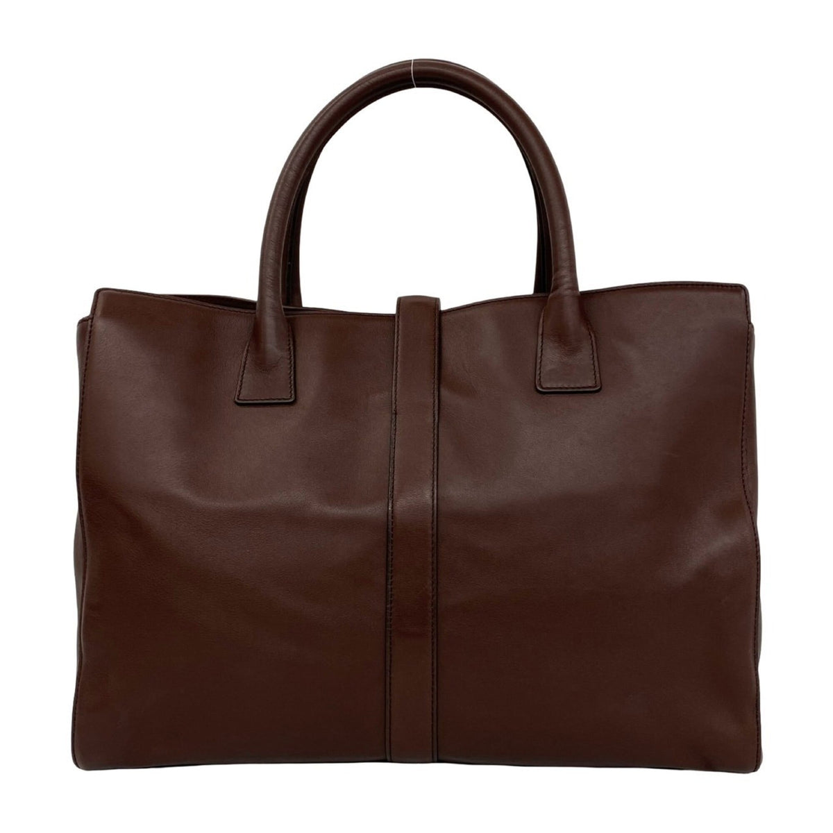 Chanel Brown Leather Handbag Tote Bag (Pre-Owned)