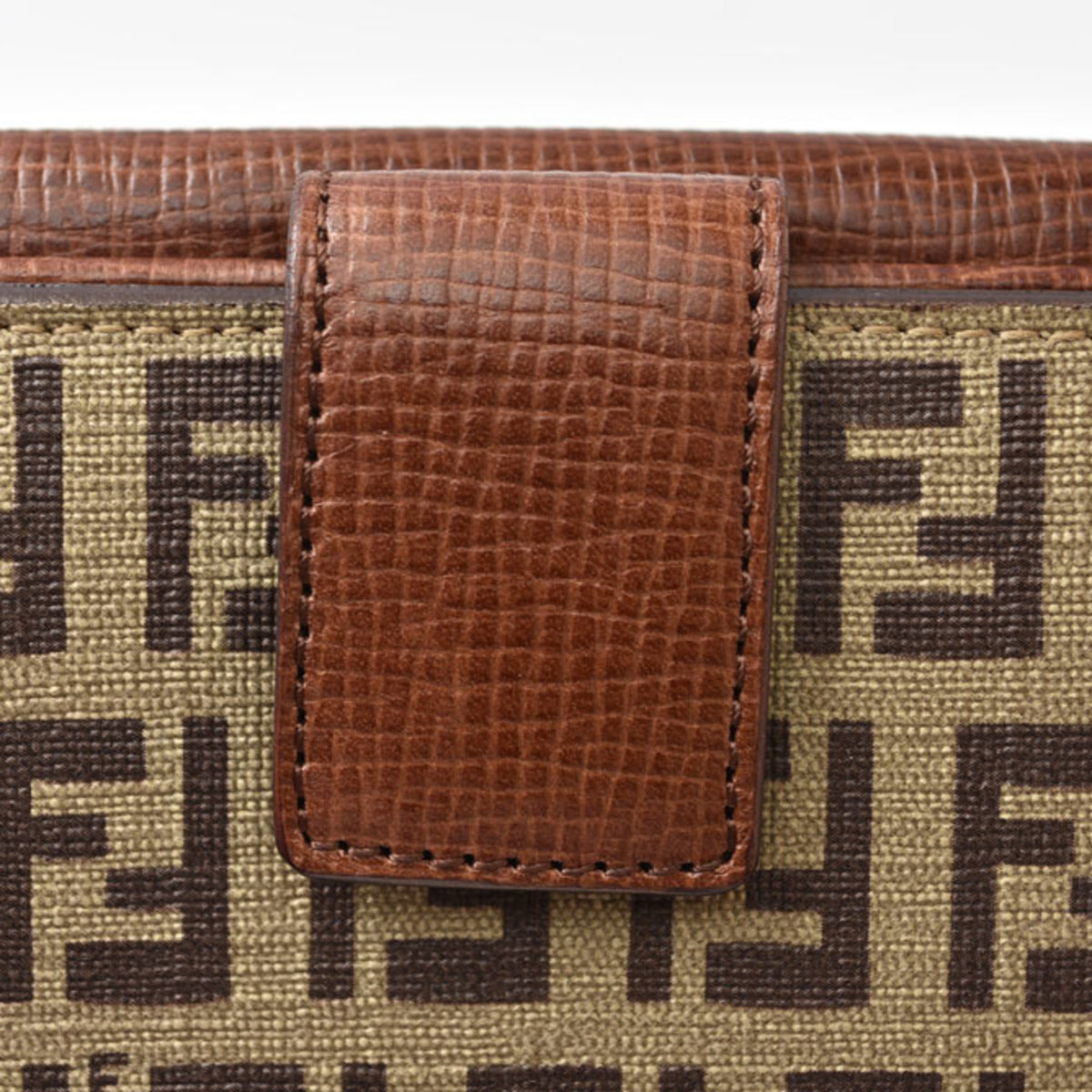 Fendi Beige Brown Brown Pvc Leather Wallet (Bi-Fold) (Pre-Owned)