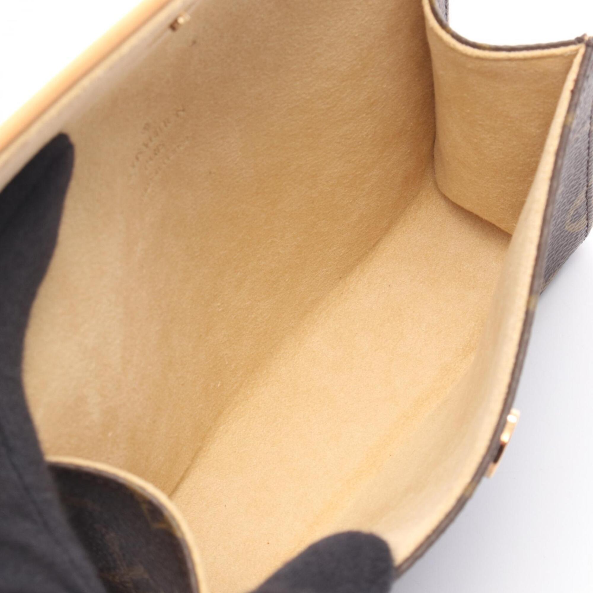 Louis Vuitton Brown Coated Canvas Monogram Leather Fanny Pack Handbag (Pre-Owned)