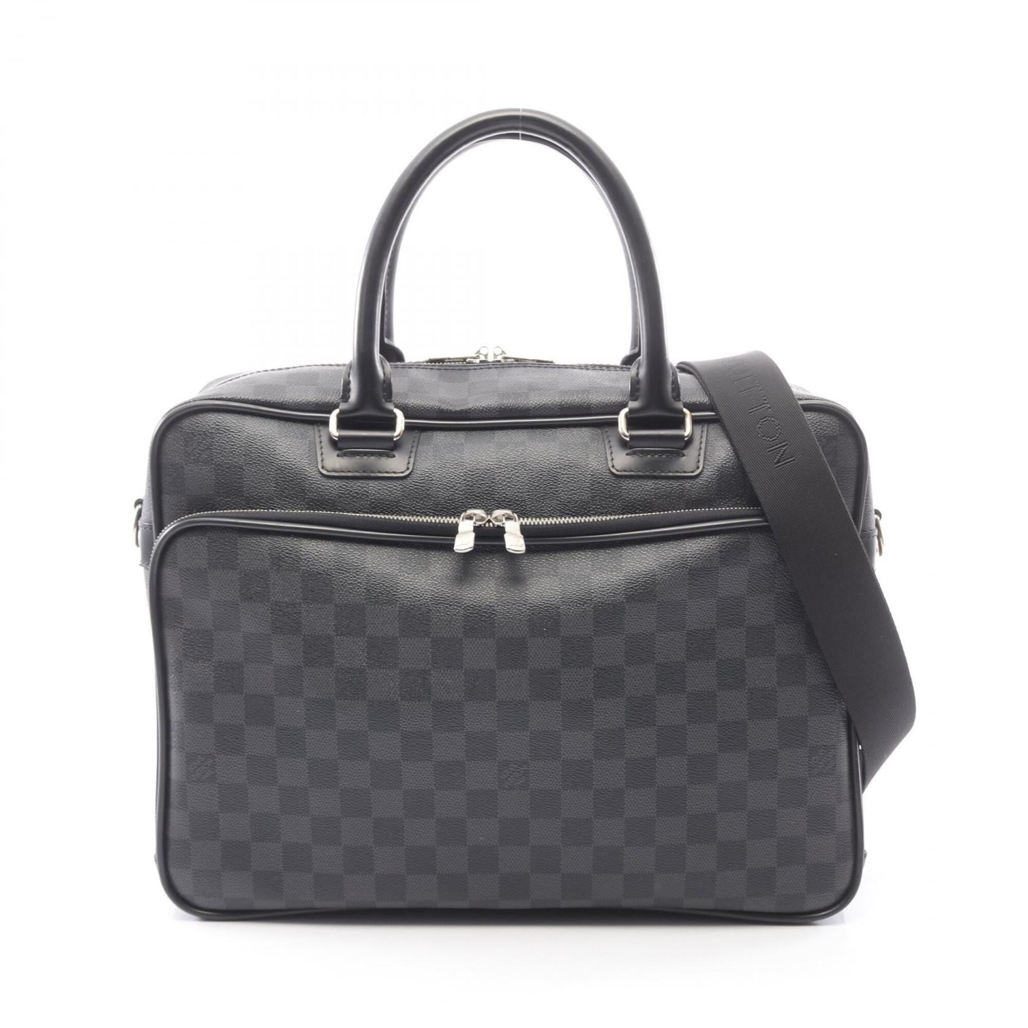 Louis Vuitton Black Damier Graphite Coated Canvas Leather Briefcase Handbag (Pre-Owned)