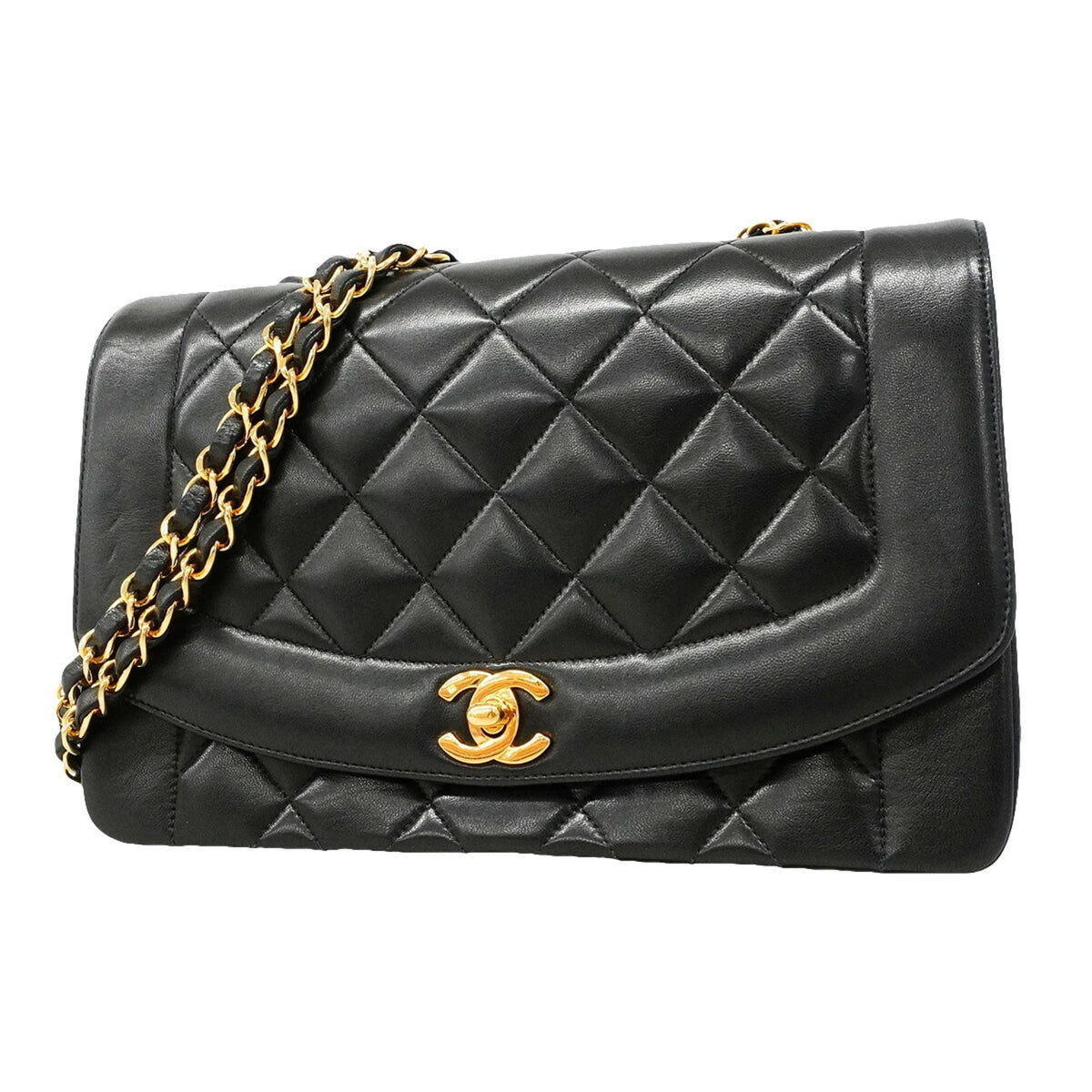 Chanel Black Leather Shoulder Bag (Pre-Owned)