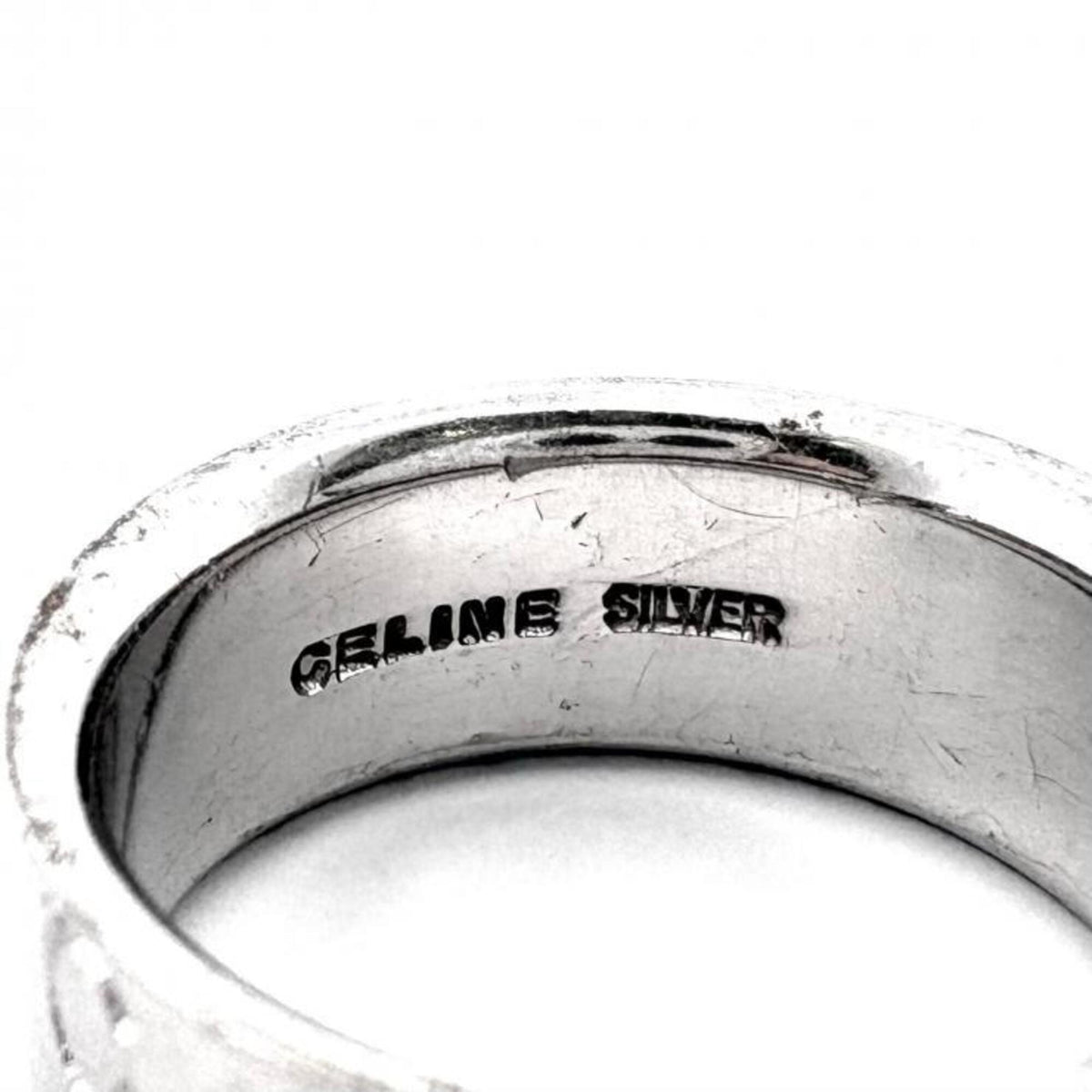 Celine Silver Silver Band Ring (Pre-Owned)