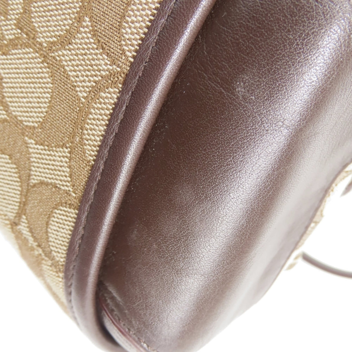 Coach Beige Brown Signature Line Tote Bag (Pre-Owned)