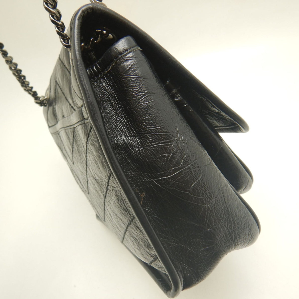 Yves Saint Laurent Black Leather Shoulder Bag (Pre-Owned)