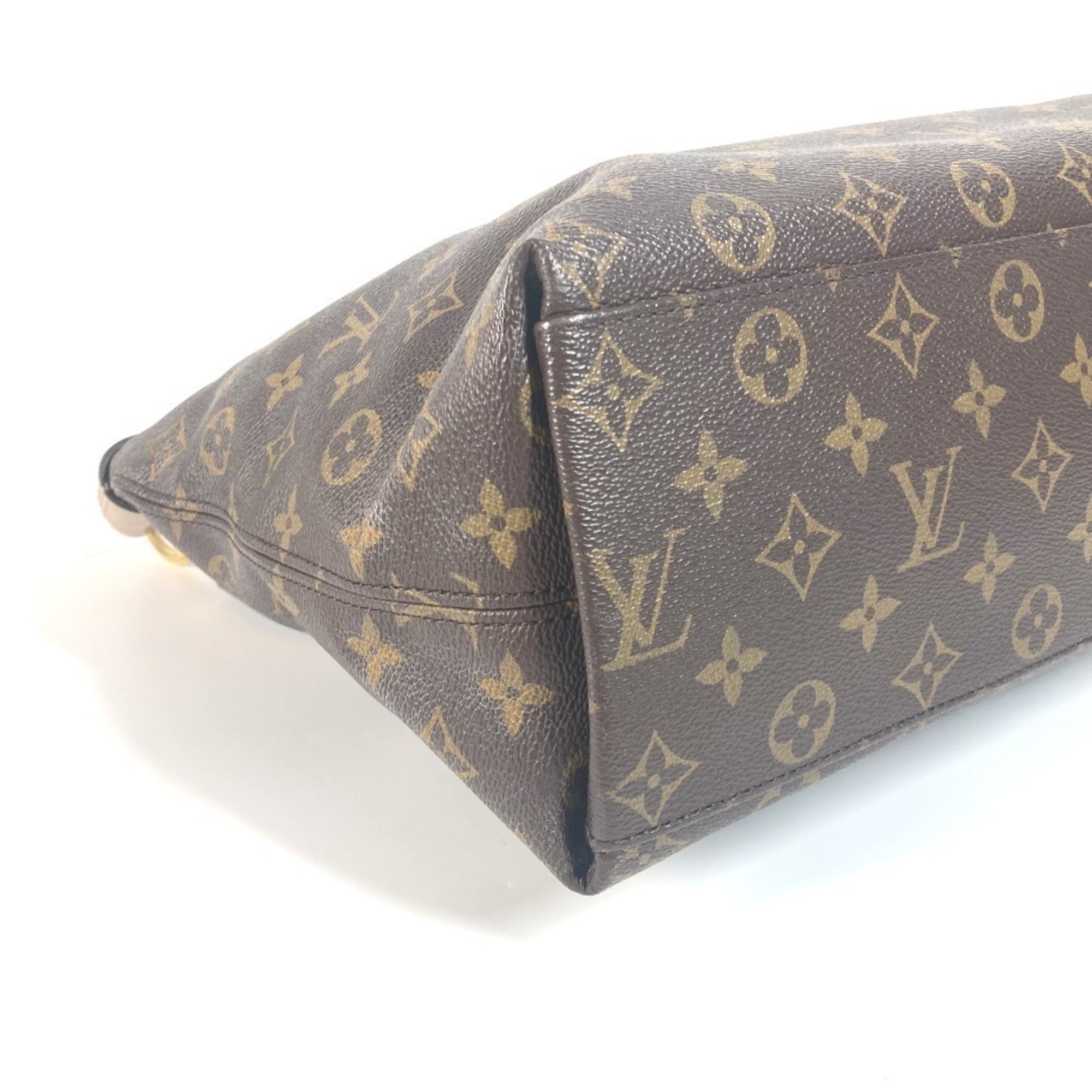 Louis Vuitton Beige Brown Monogram Monogram Shoulder Bag Tote Bag (Pre-Owned)