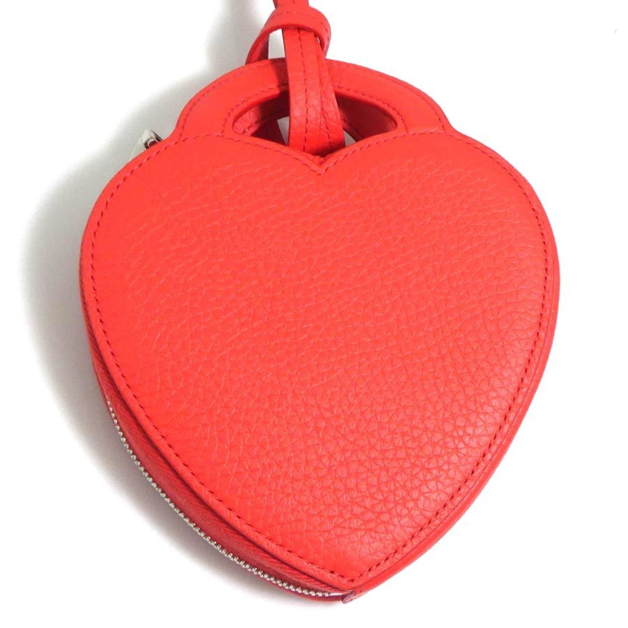 Tiffany Red Color Leather Coin Purse/Coin Case (Pre-Owned)
