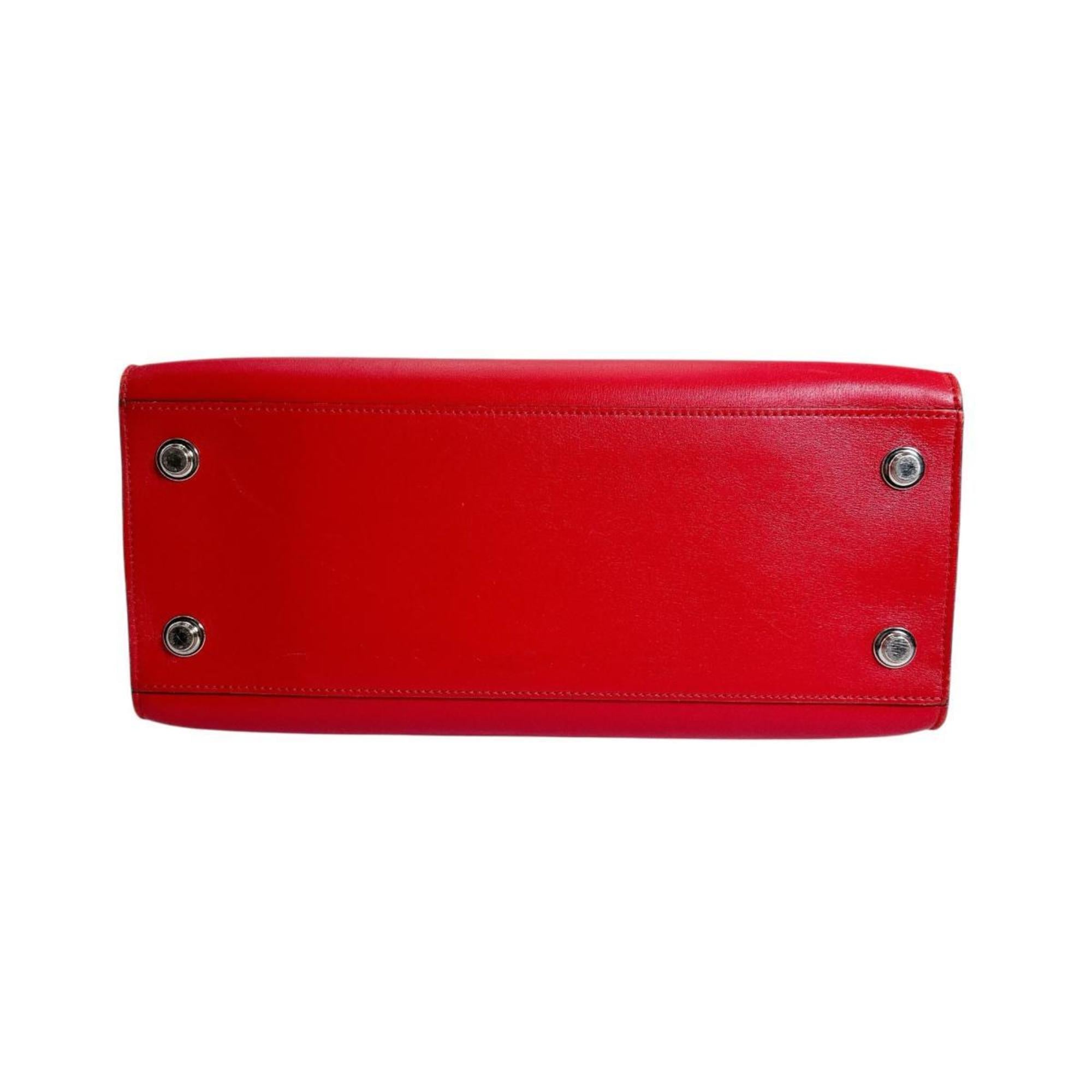 Louis Vuitton Red Color Leather Handbag (Pre-Owned)