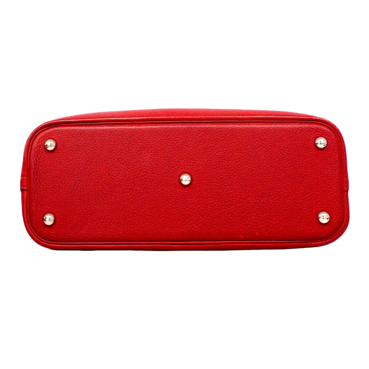 Hermes Rouge Casaque Taurillon Clemence Leather Handbag (Pre-Owned)