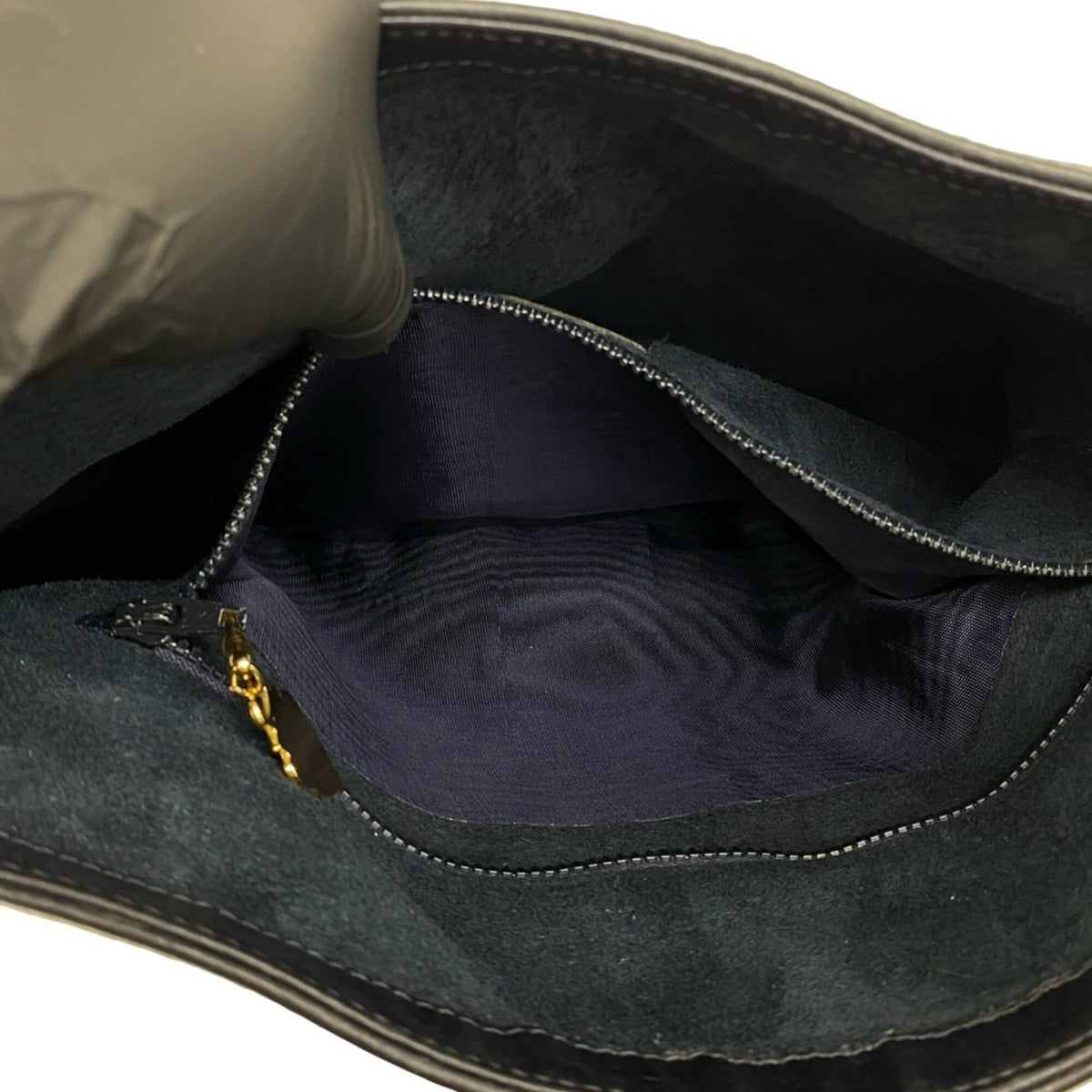 Gucci Navy Leather Pvc Shoulder Bag (Pre-Owned)