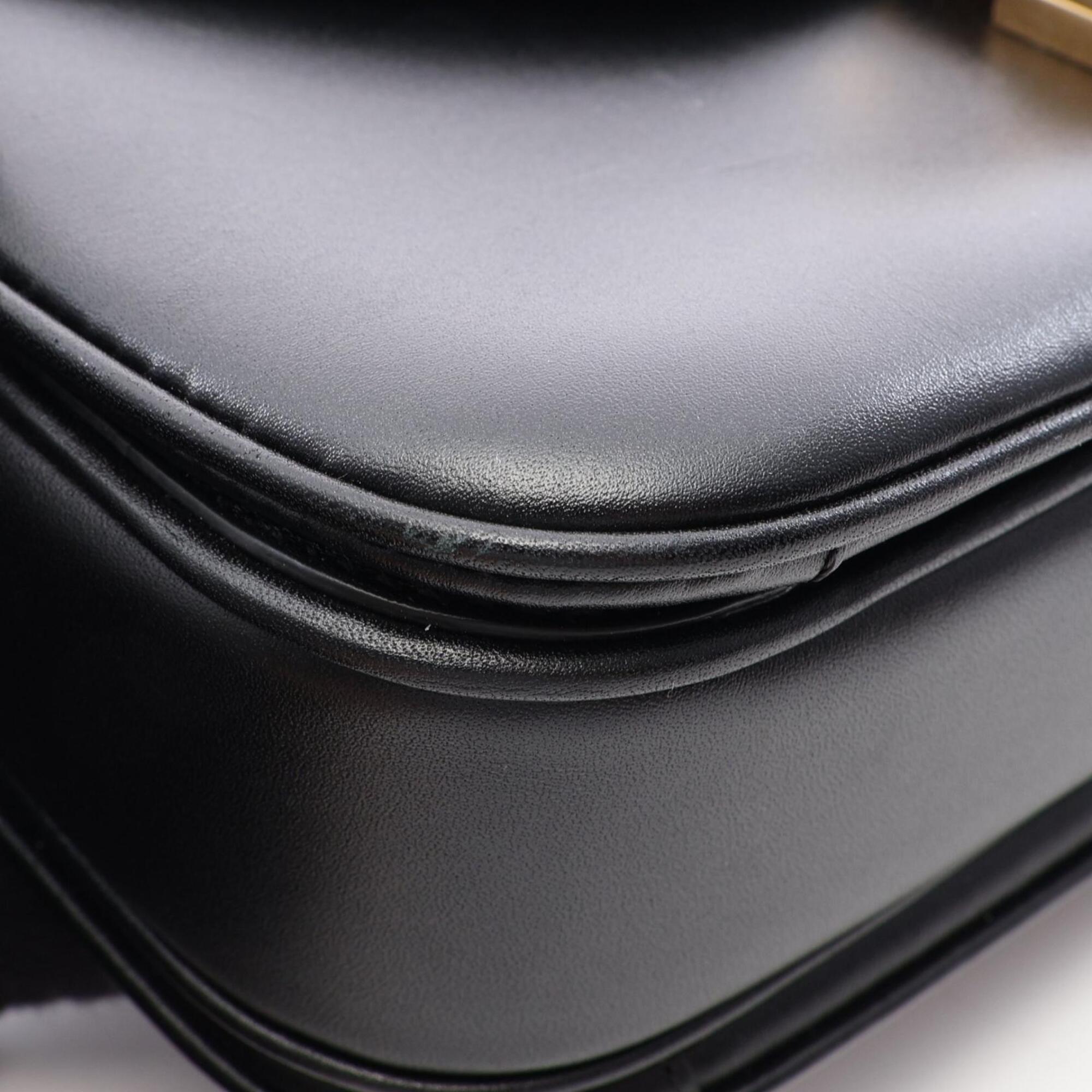 Celine Black Leather Handbag Shoulder Bag (Pre-Owned)