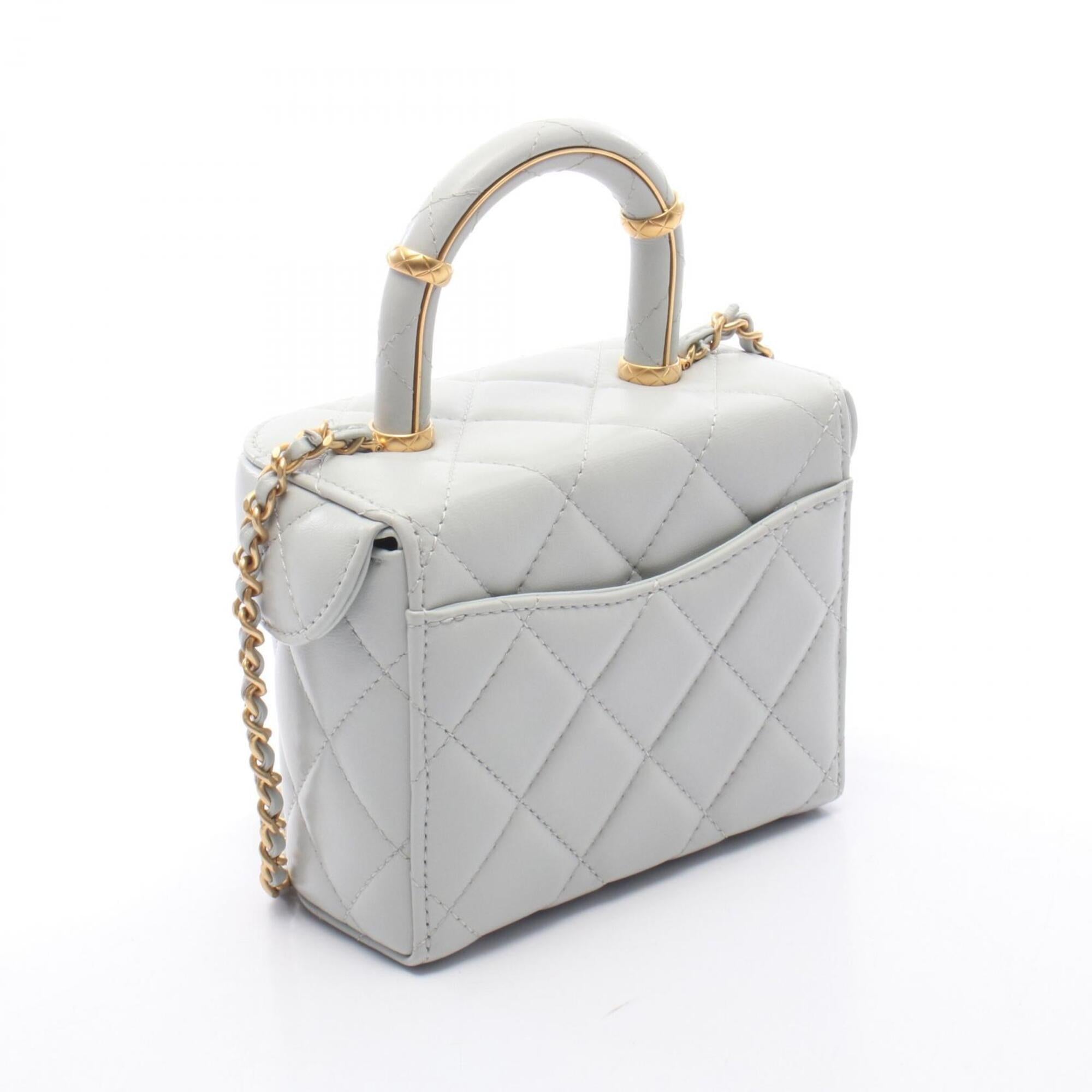 Chanel Blue Leather Handbag Shoulder Bag (Pre-Owned)