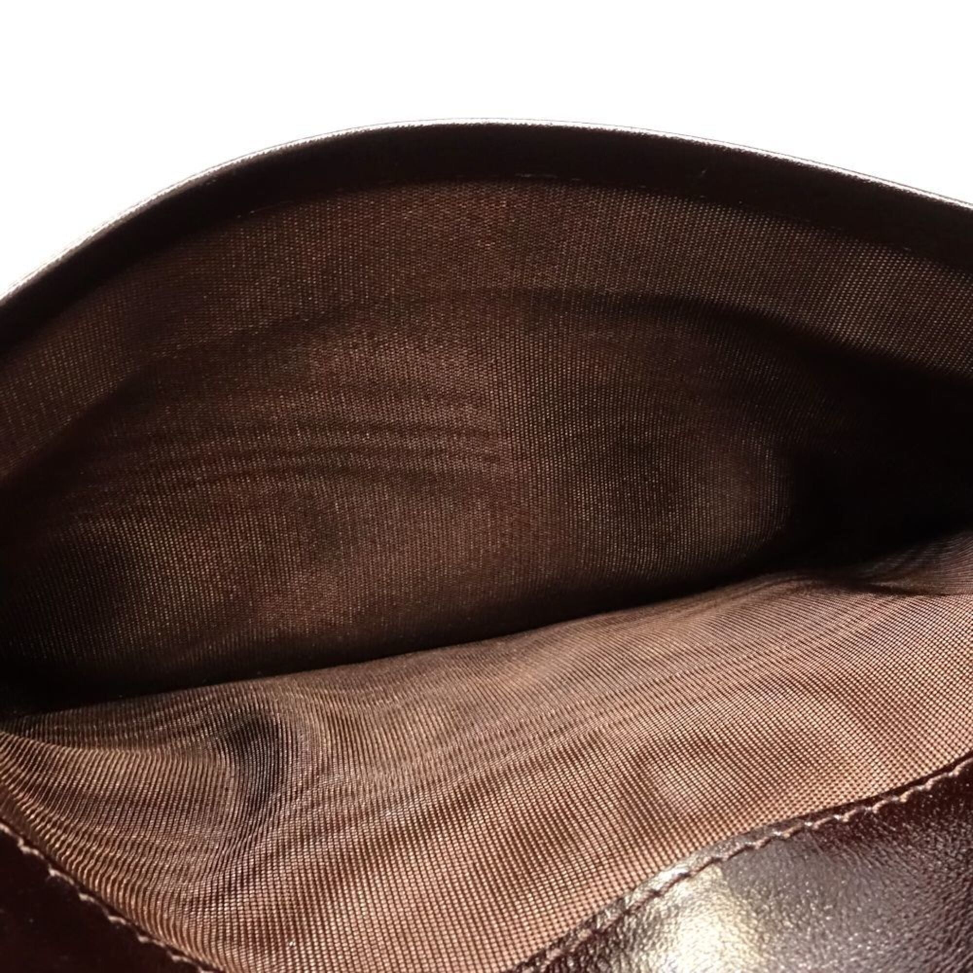 Fendi Zucca Dark Brown Canvas Leather Long Wallet (Bi-Fold) (Pre-Owned)