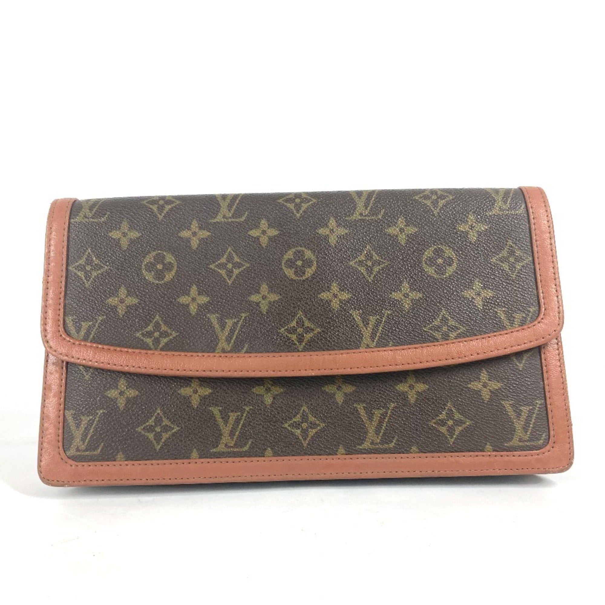 Louis Vuitton Brown Monogram Monogram Clutch Bag Pochette Pouch (Pre-Owned)