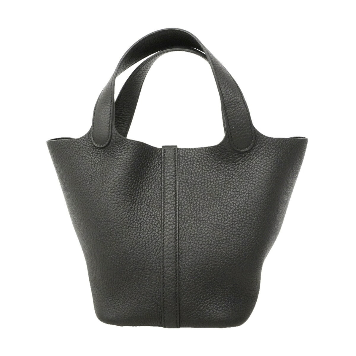 Hermes Black Taurillon Clemence Leather Handbag (Pre-Owned)