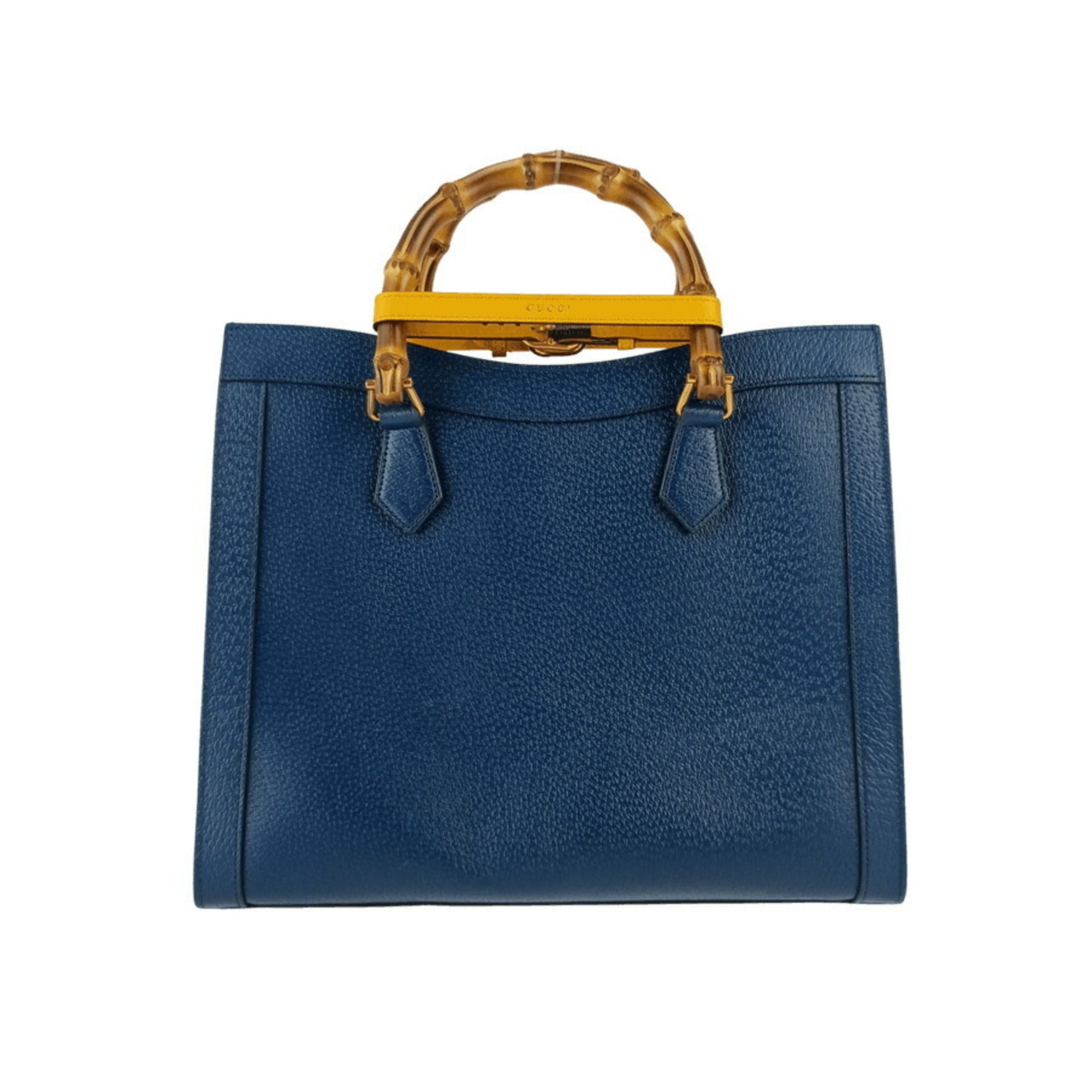 Gucci Royal Blue Leather Handbag Shoulder Bag Tote Bag (Pre-Owned)