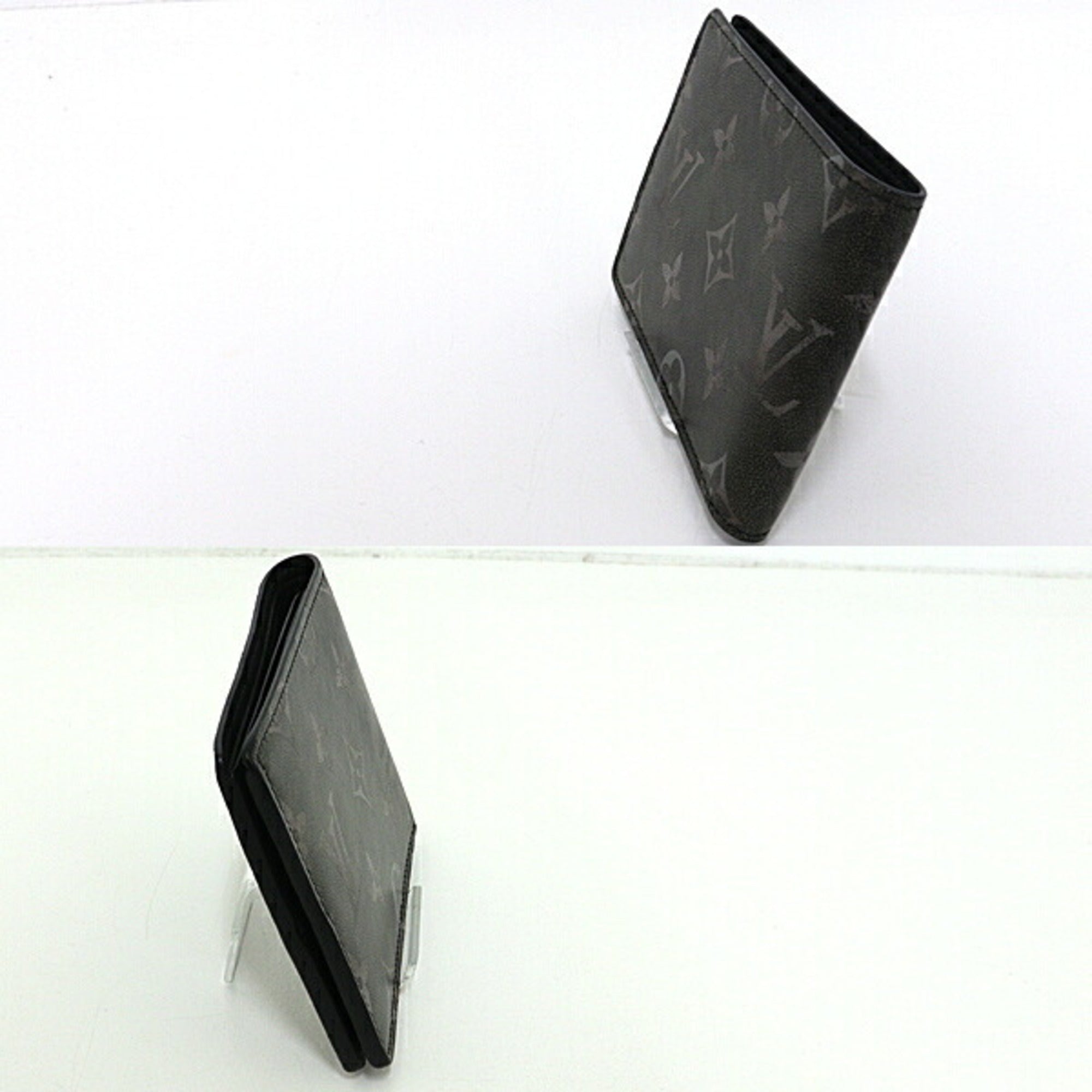 Louis Vuitton Black Leather Wallet (Bi-Fold) (Pre-Owned)