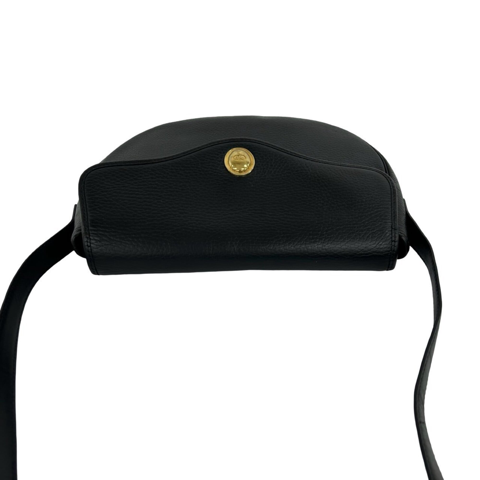 Christian Dior Black Leather Pochette Shoulder Bag (Pre-Owned)