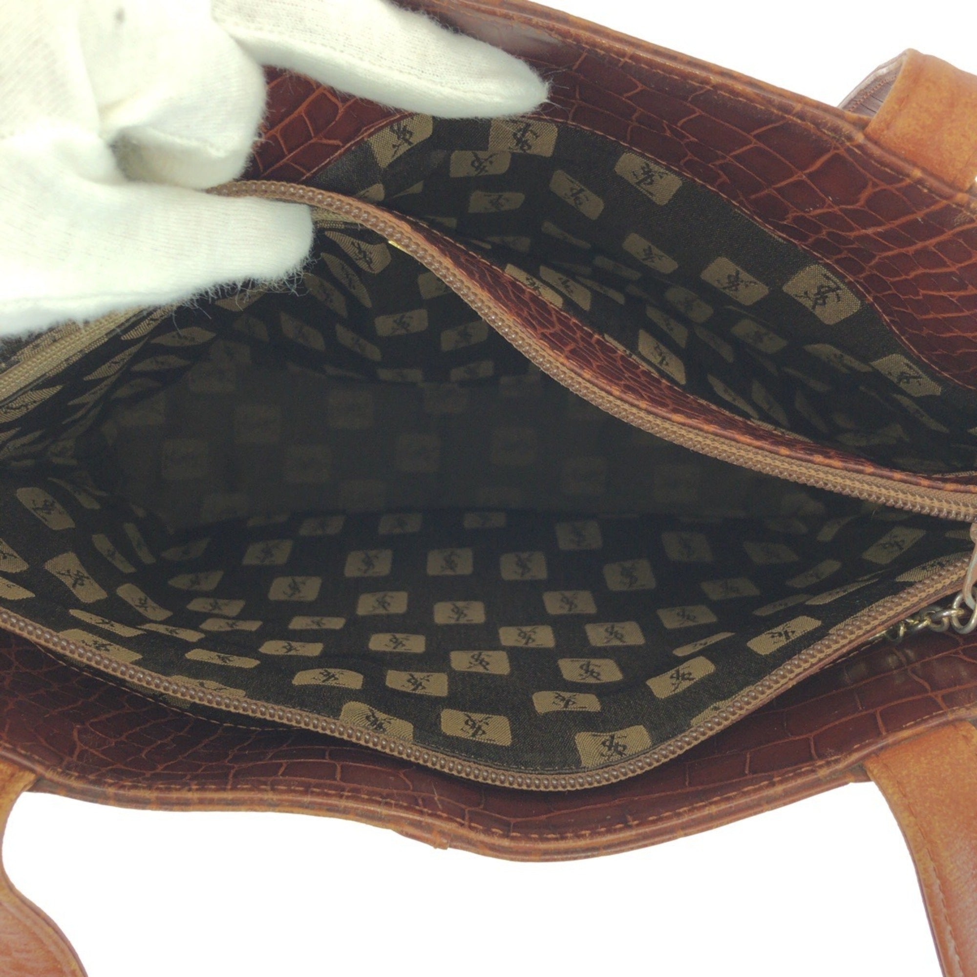 Yves Saint Laurent Brown Leather Shoulder Bag (Pre-Owned)