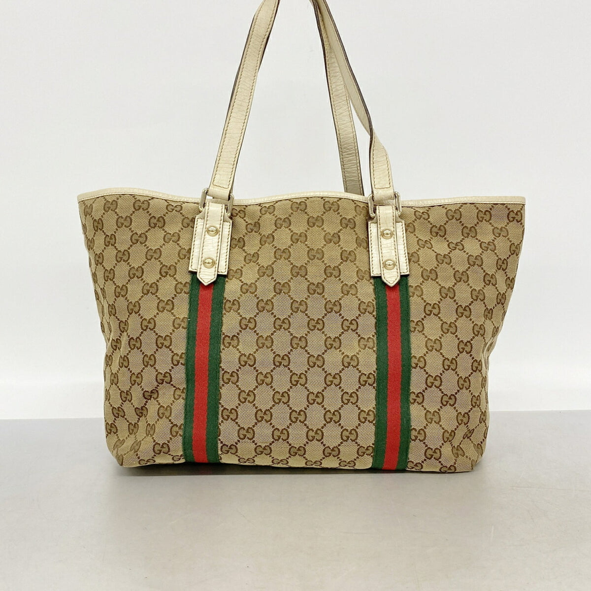 Gucci Brown Canvas Tote Bag (Pre-Owned)
