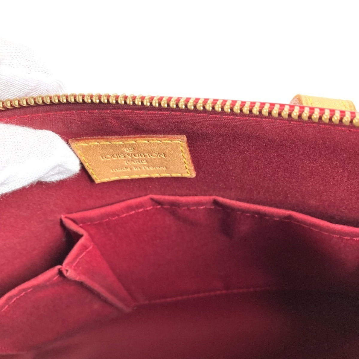 Louis Vuitton Pomme D'amour Red Color Monogram Vernis Canvas Shoulder Bag Tote Bag (Pre-Owned)