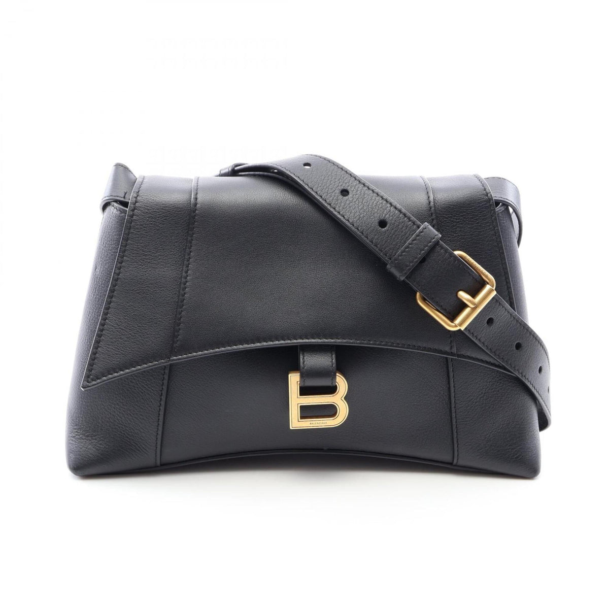 Balenciaga Black Leather Handbag Shoulder Bag (Pre-Owned)