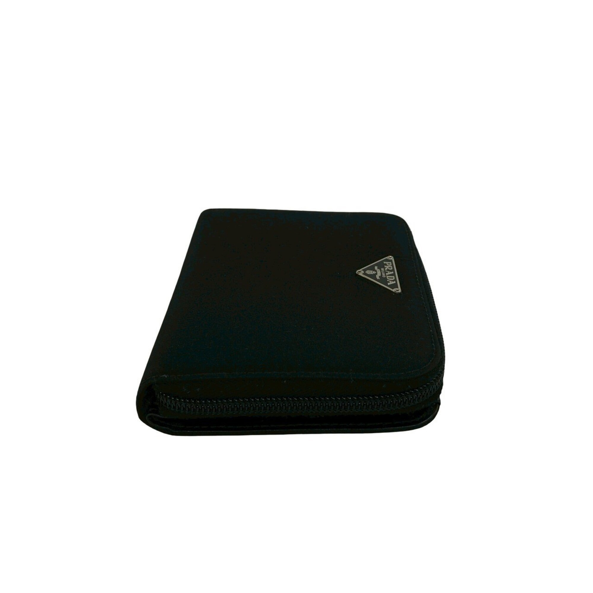 Prada Black Leather Nylon Wallet (Bi-Fold) (Pre-Owned)