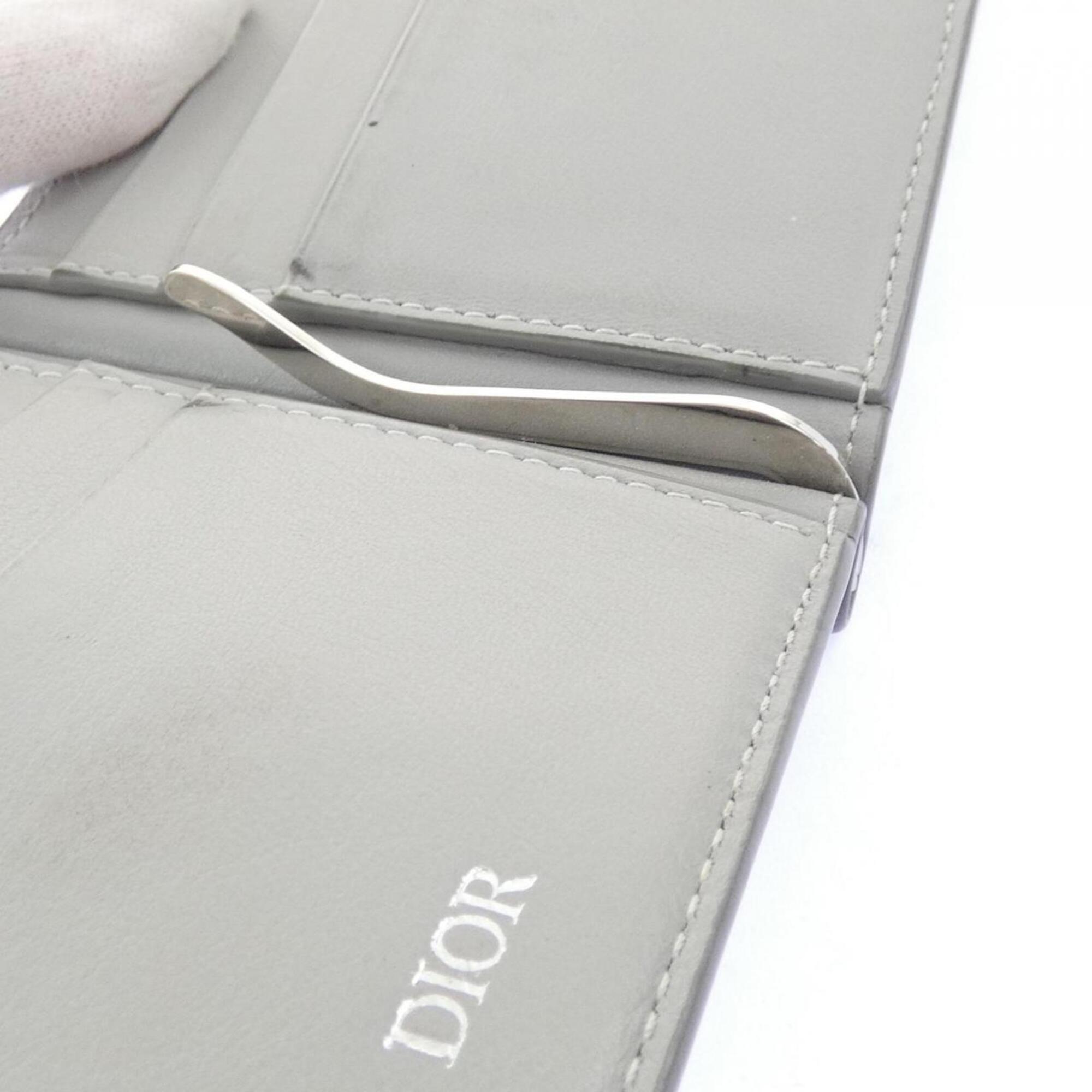 Christian Dior Gray Bill Wallet (Bi-Fold) (Pre-Owned)