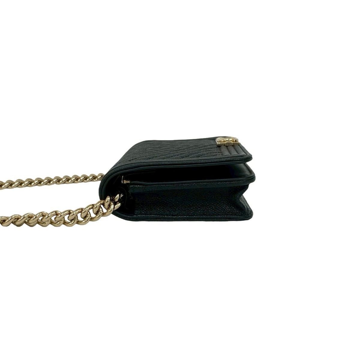 Chanel Black Grained Calfskin Shoulder Bag (Pre-Owned)