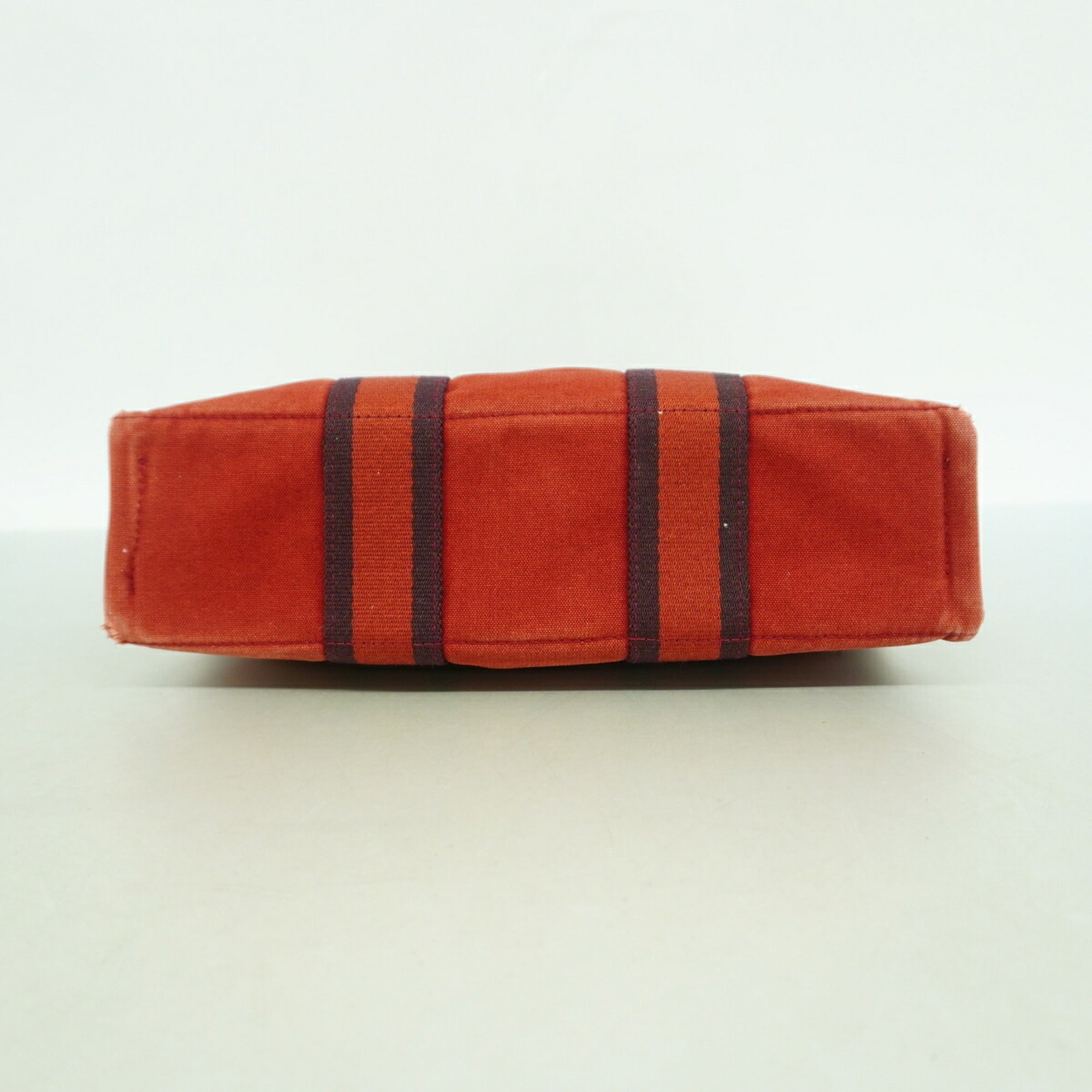 Hermes Red Color Canvas Handbag (Pre-Owned)