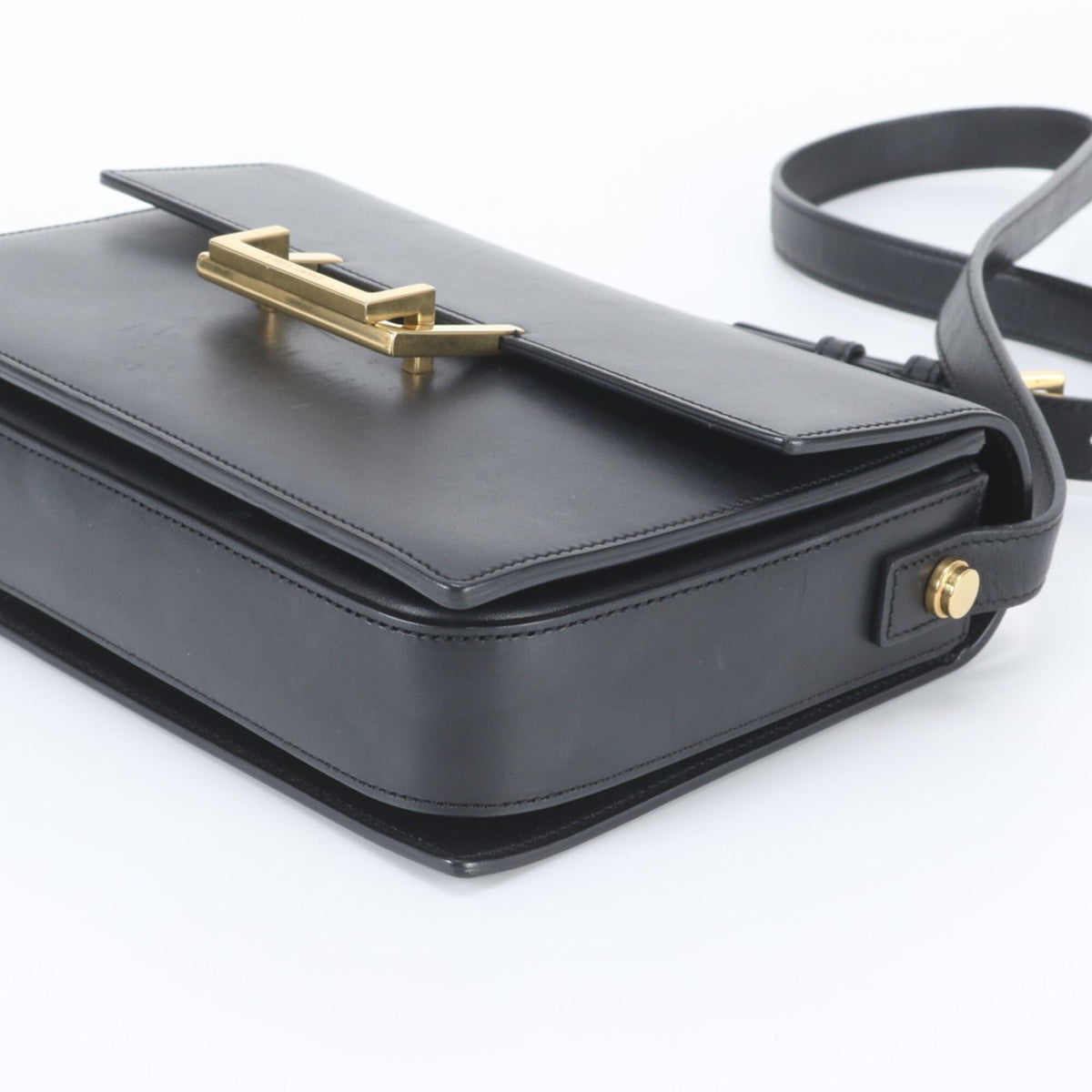 Saint Laurent Black Leather Crossbody Bag Shoulder Bag (Pre-Owned)