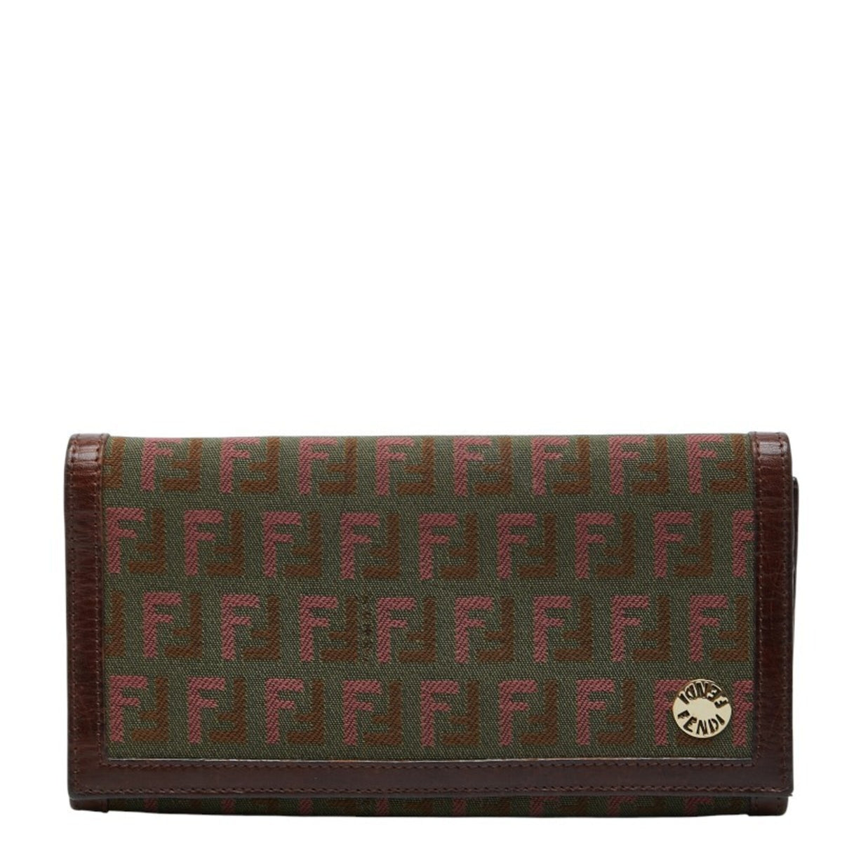 Fendi Brown Khaki Leather Coin Purse/Coin Case (Pre-Owned)