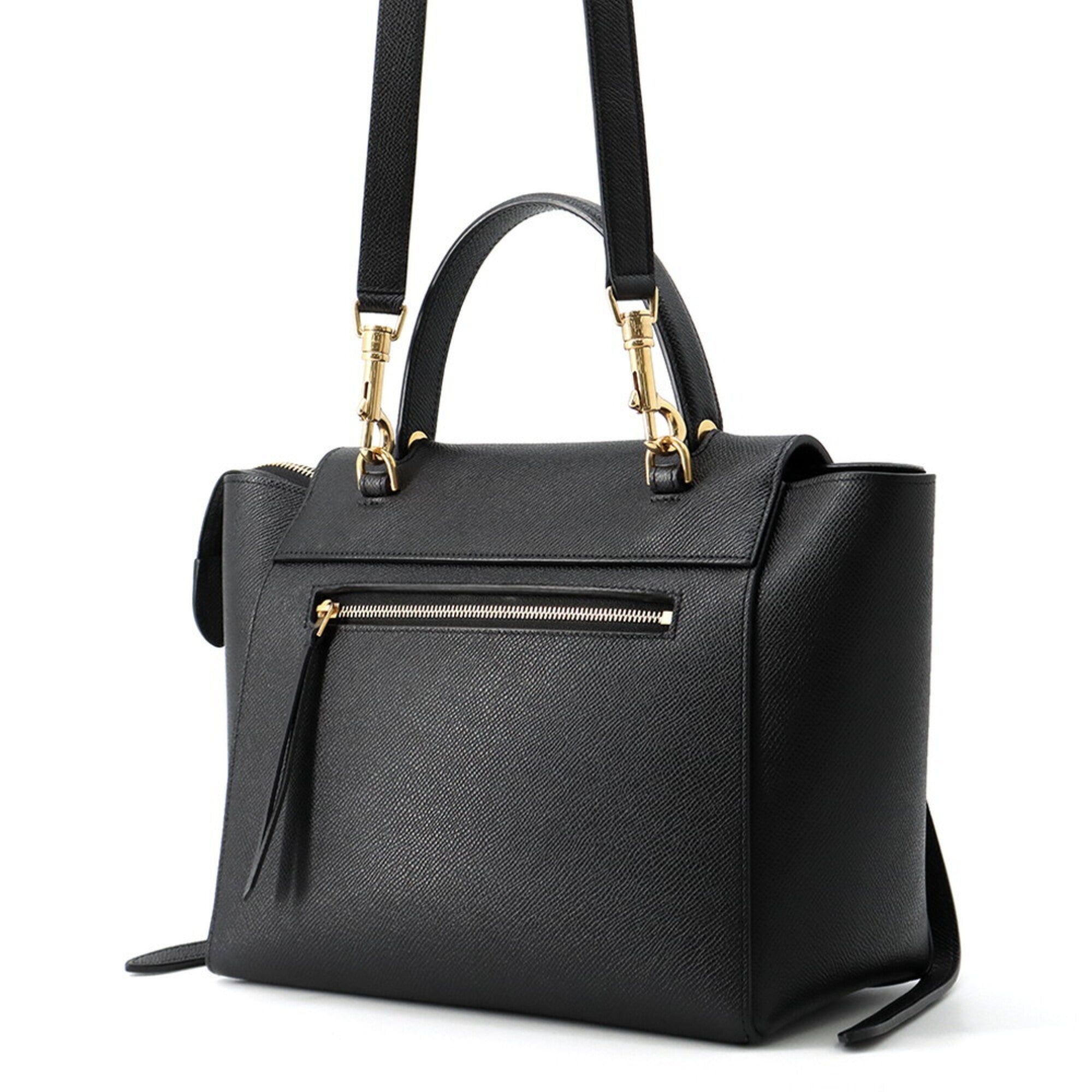 Celine Black Leather Handbag Shoulder Bag (Pre-Owned)