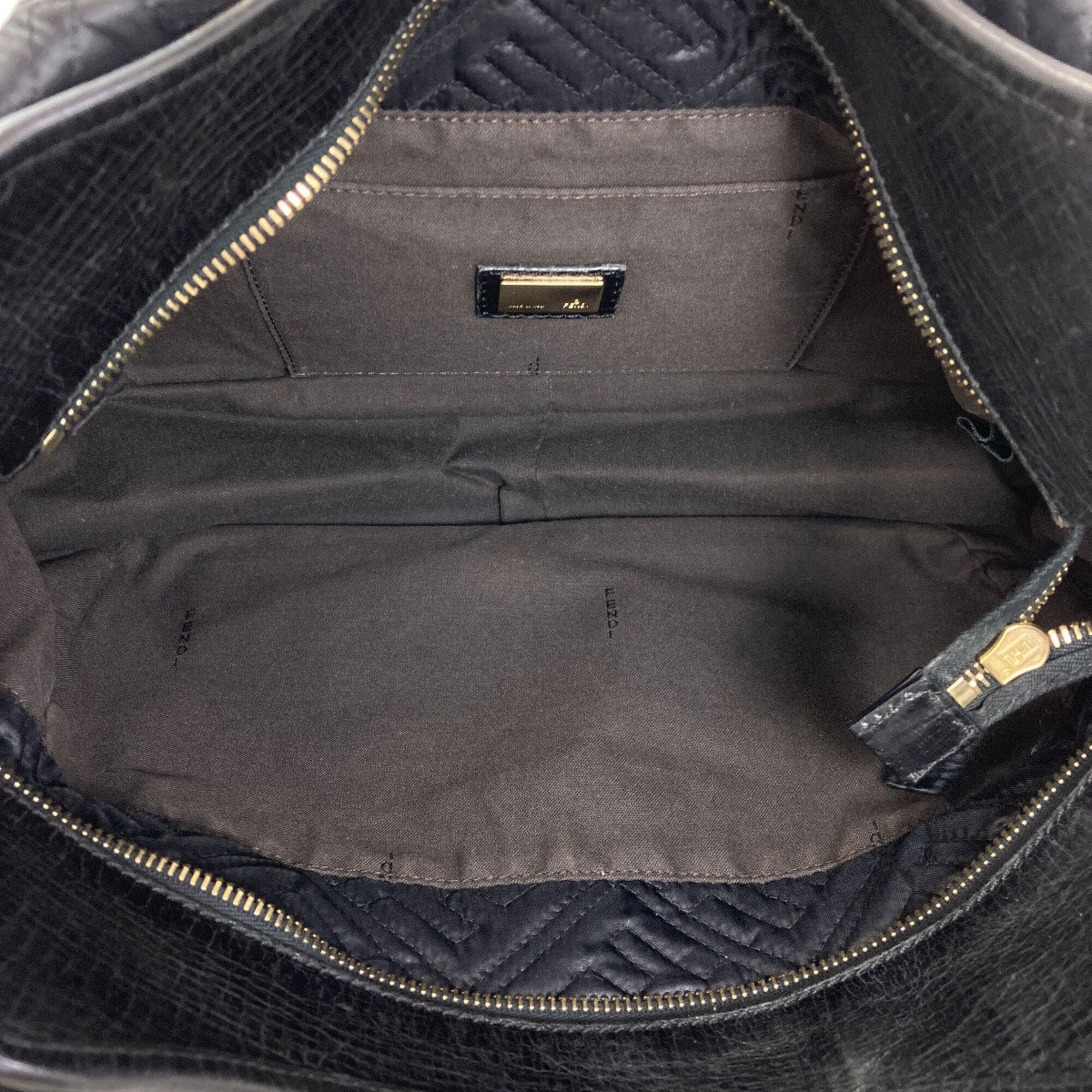 Fendi Zucca Black Nylon Tote Bag (Pre-Owned)
