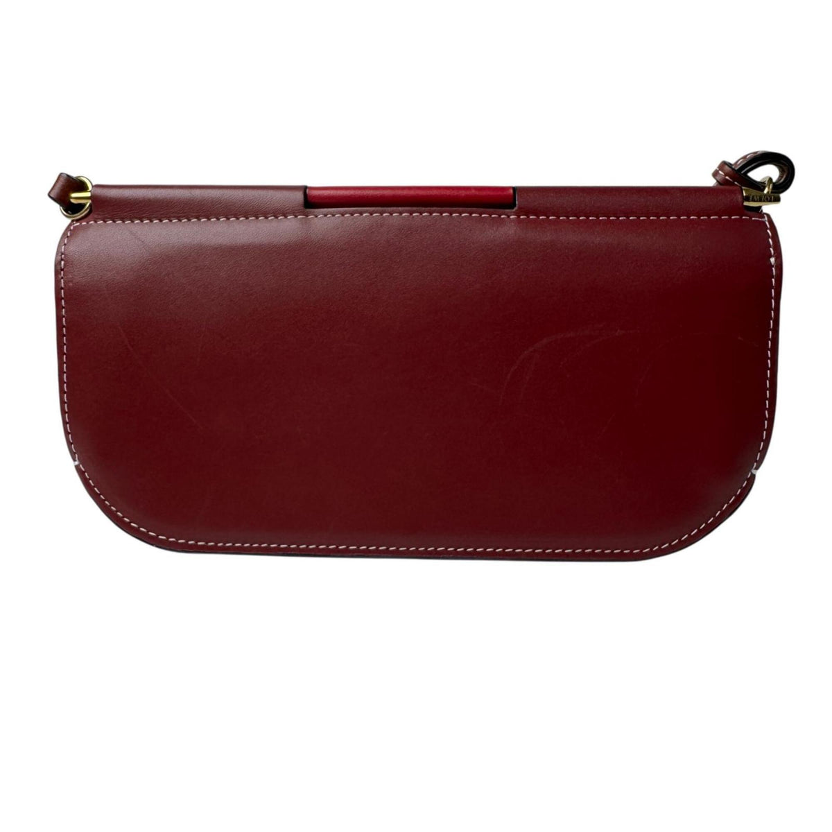 Loewe Bordeaux Leather Pochette Shoulder Bag (Pre-Owned)