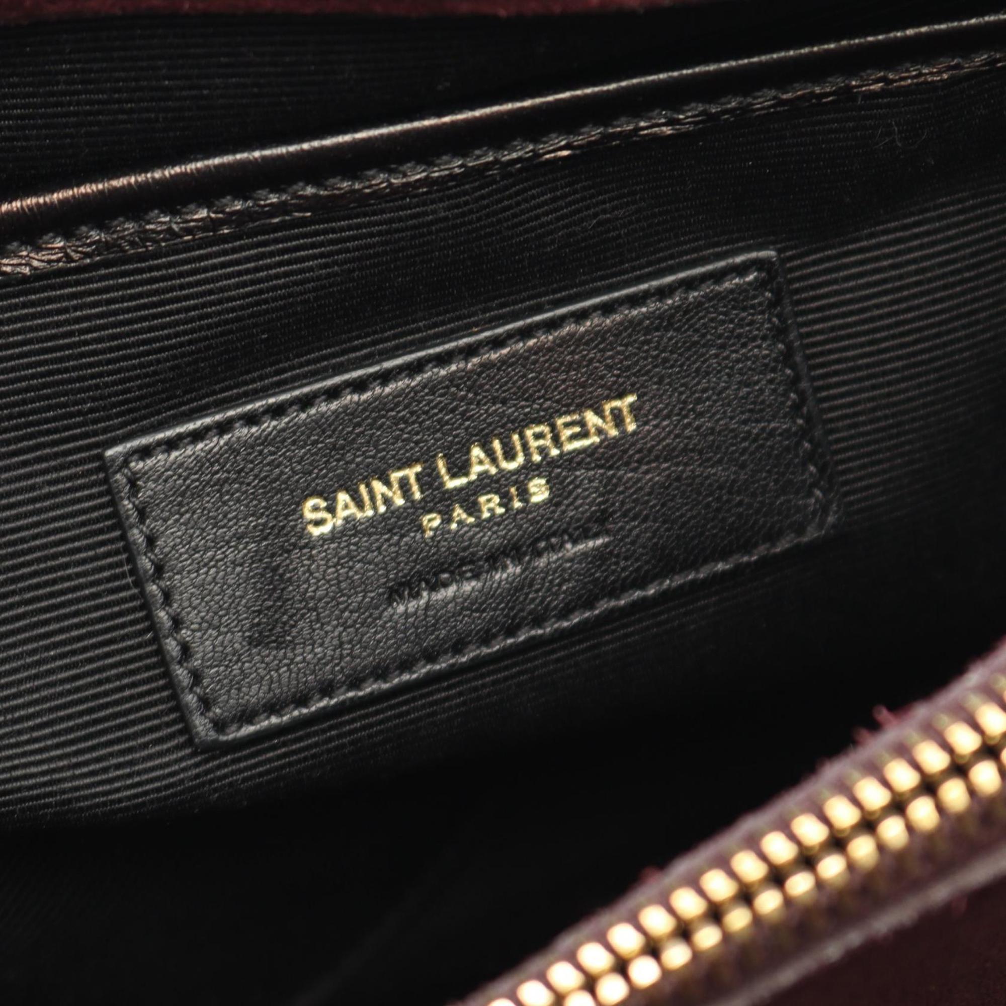 Yves Saint Laurent Black Bordeaux Leather Handbag (Pre-Owned)