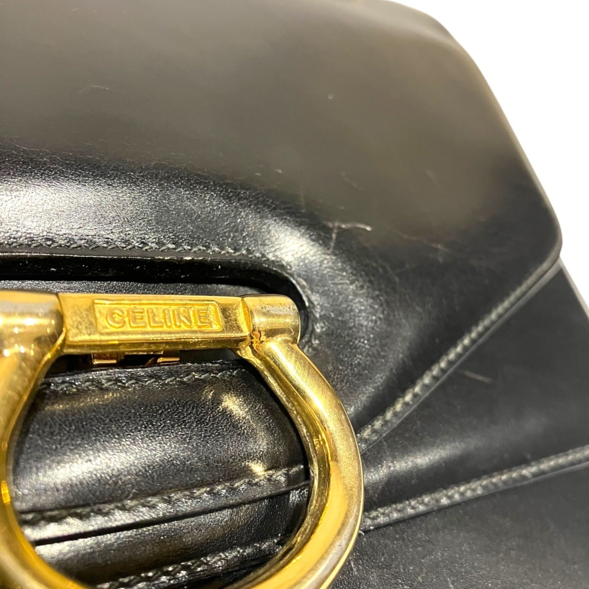 Celine Black Leather Handbag (Pre-Owned)