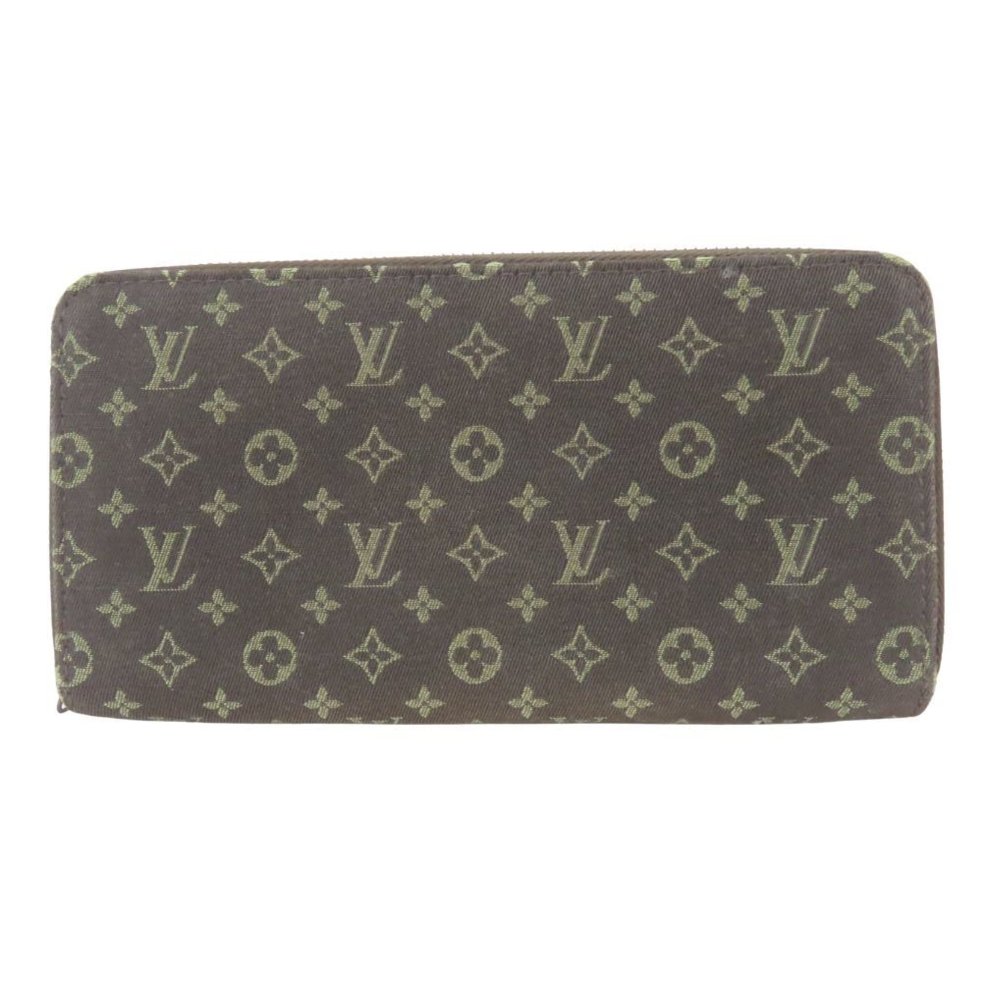 Louis Vuitton Brown Ebene Monogram Mini Lin Long Wallet (Bi-Fold) (Pre-Owned)