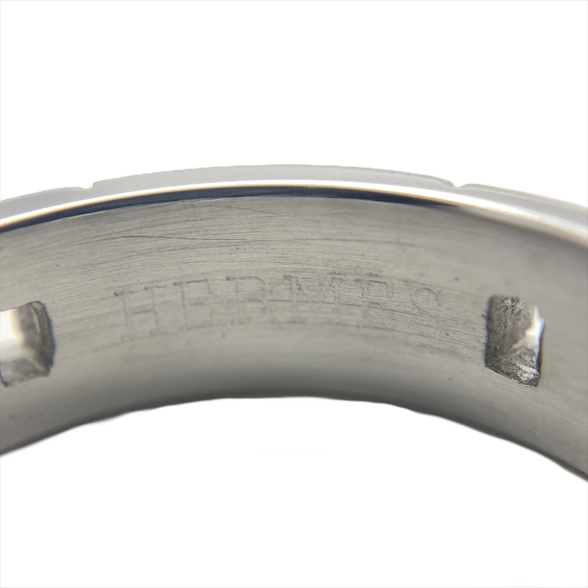 Hermes White Gold White Gold (18K) Band Ring (Pre-Owned)