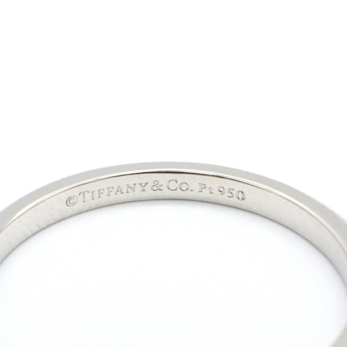 Tiffany Silver Platinum 950 Band Ring (Pre-Owned)