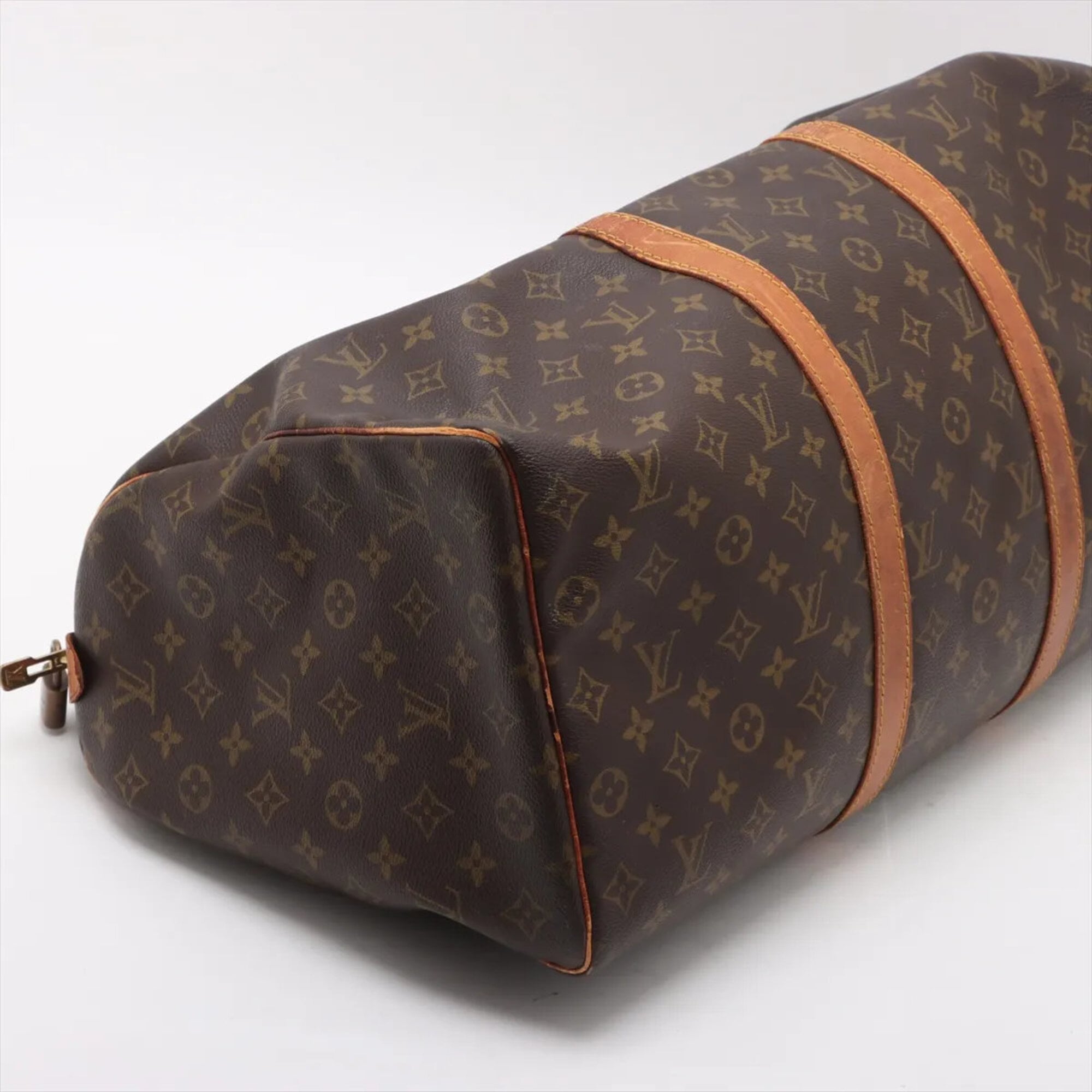 Louis Vuitton Brown Coated Canvas Leather Handbag Tote Bag (Pre-Owned)