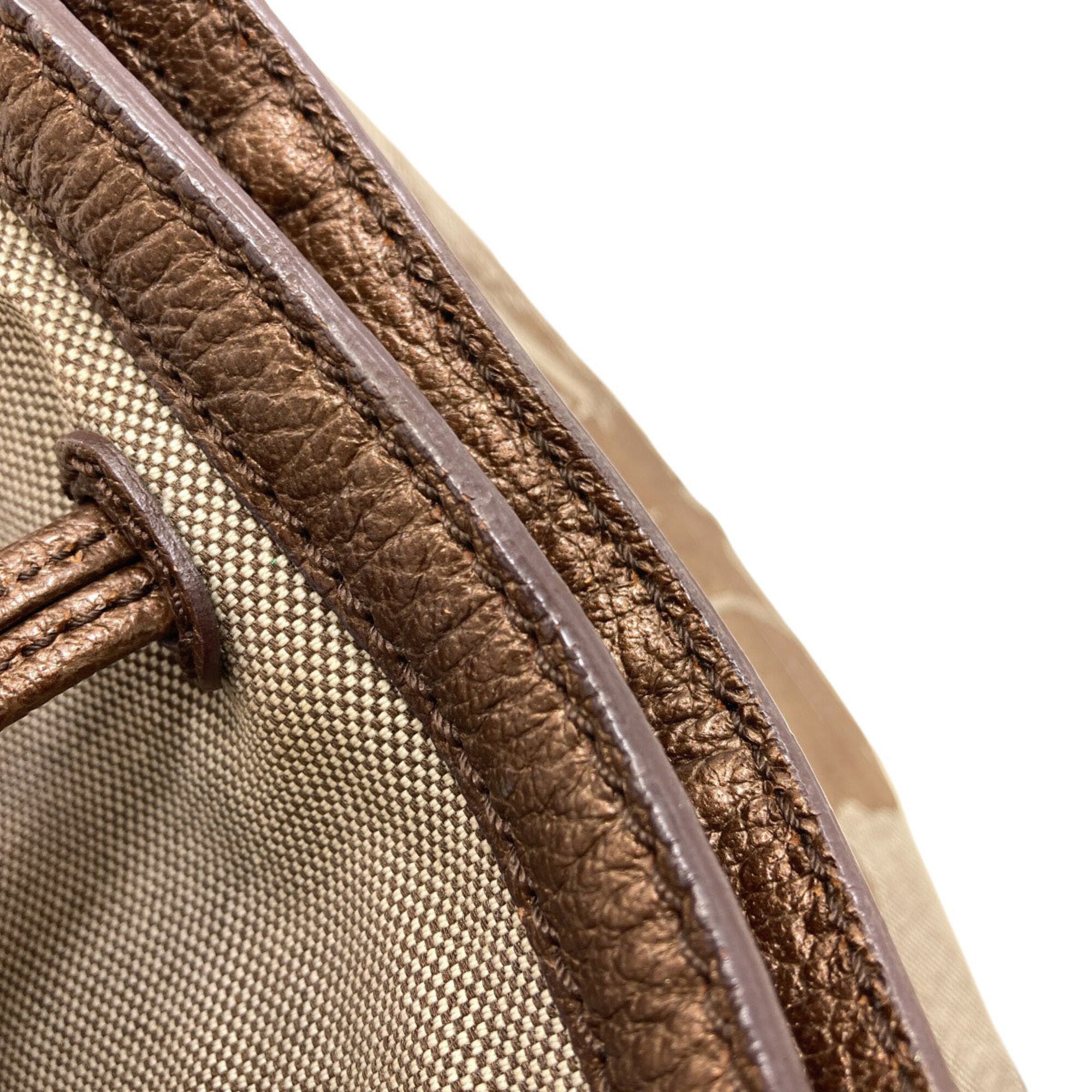 Celine Brown Canvas Handbag (Pre-Owned)