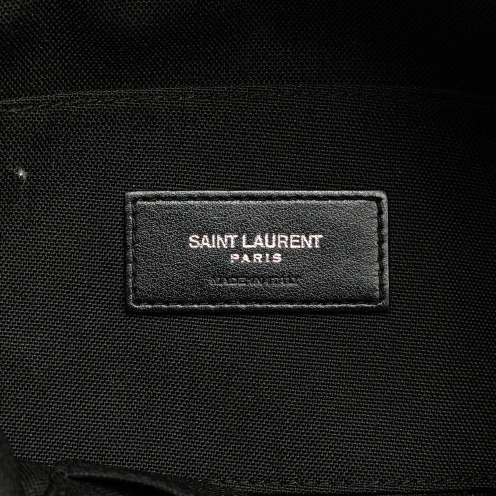Saint Laurent Black Canvas Leather Fanny Pack (Pre-Owned)