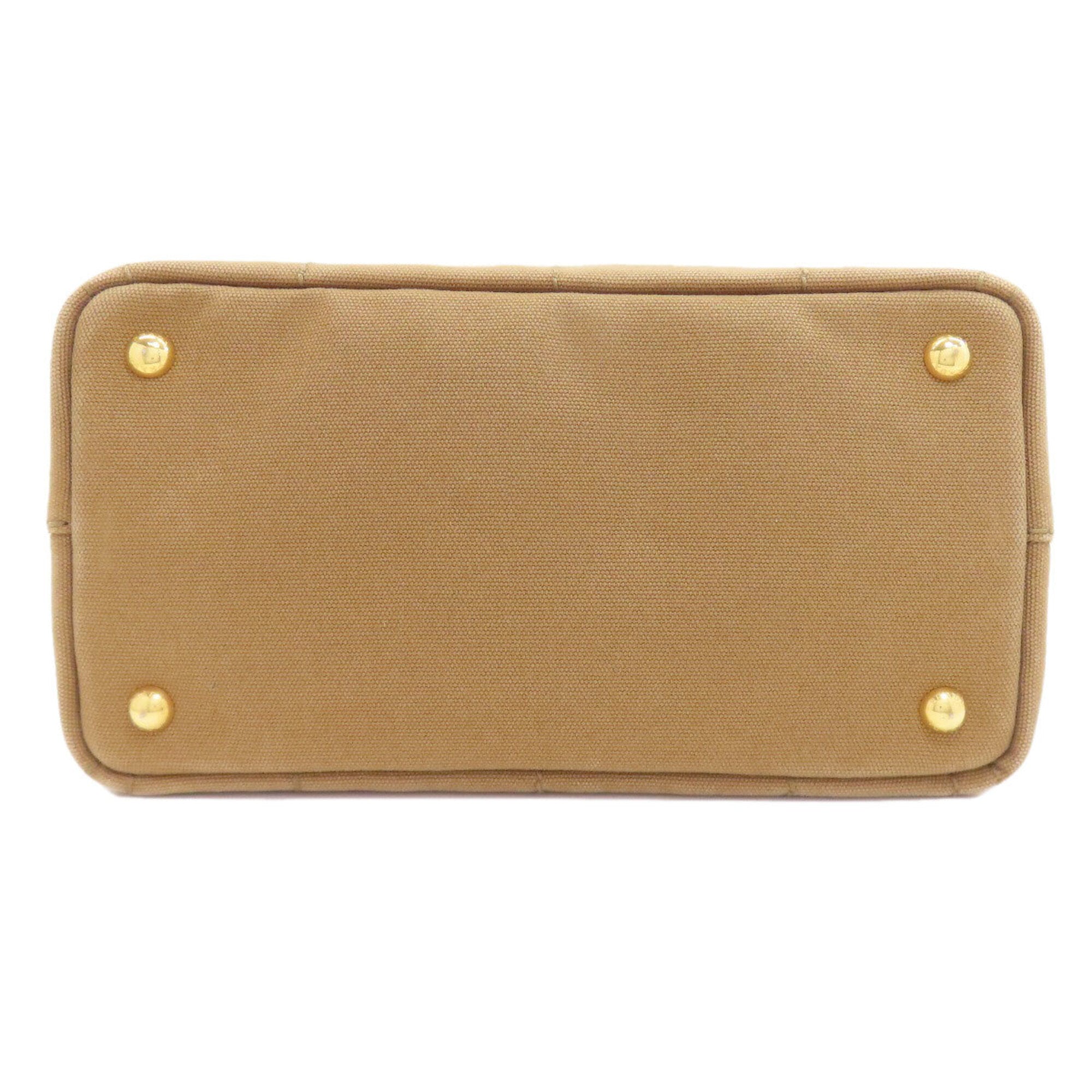 Prada Brown Canvas Handbag (Pre-Owned)
