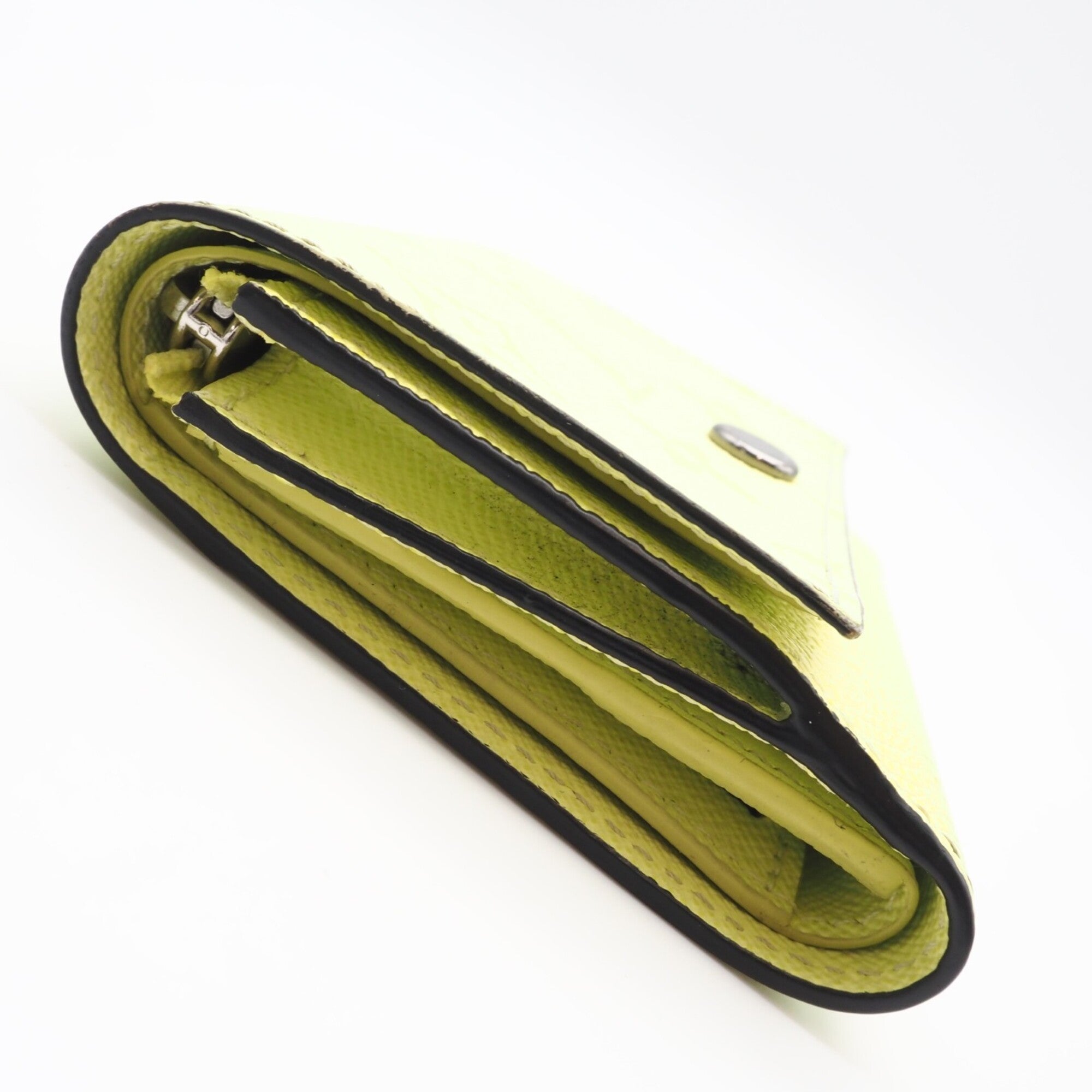 Louis Vuitton Taigarama Yellow Coated Canvas Wallet (Tri-Fold) (Pre-Owned)