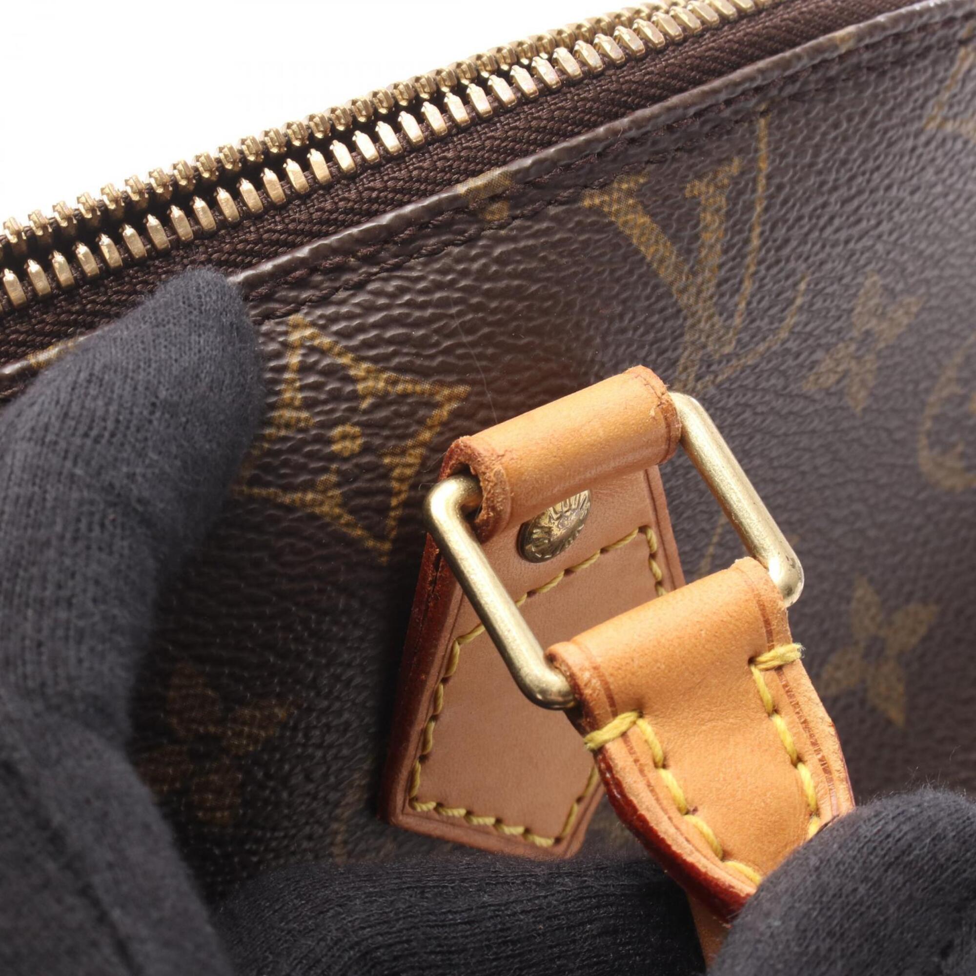 Louis Vuitton Brown Coated Canvas Pvc Monogram Leather Handbag (Pre-Owned)