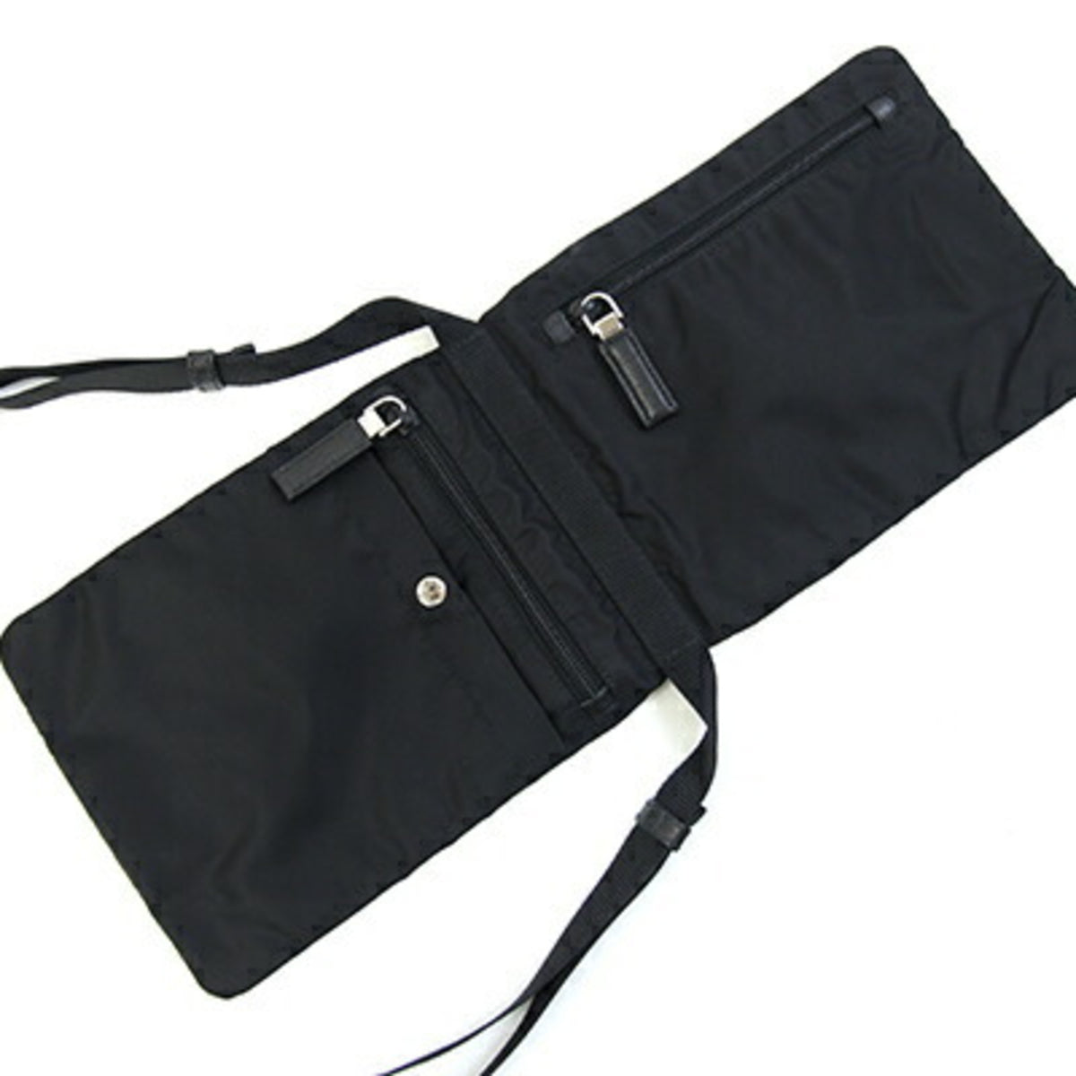 Prada Black Nylon Pochette Shoulder Bag (Pre-Owned)