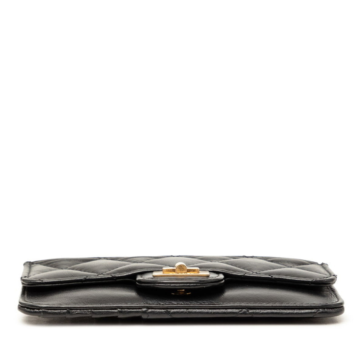 Chanel Black Leather Coin Purse/Coin Case (Pre-Owned)