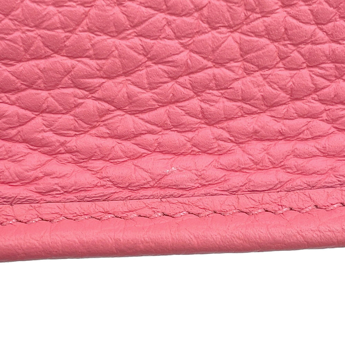 Hermes Red Color Rose Azalee Taurillon Clemence Leather Shoulder Bag (Pre-Owned)